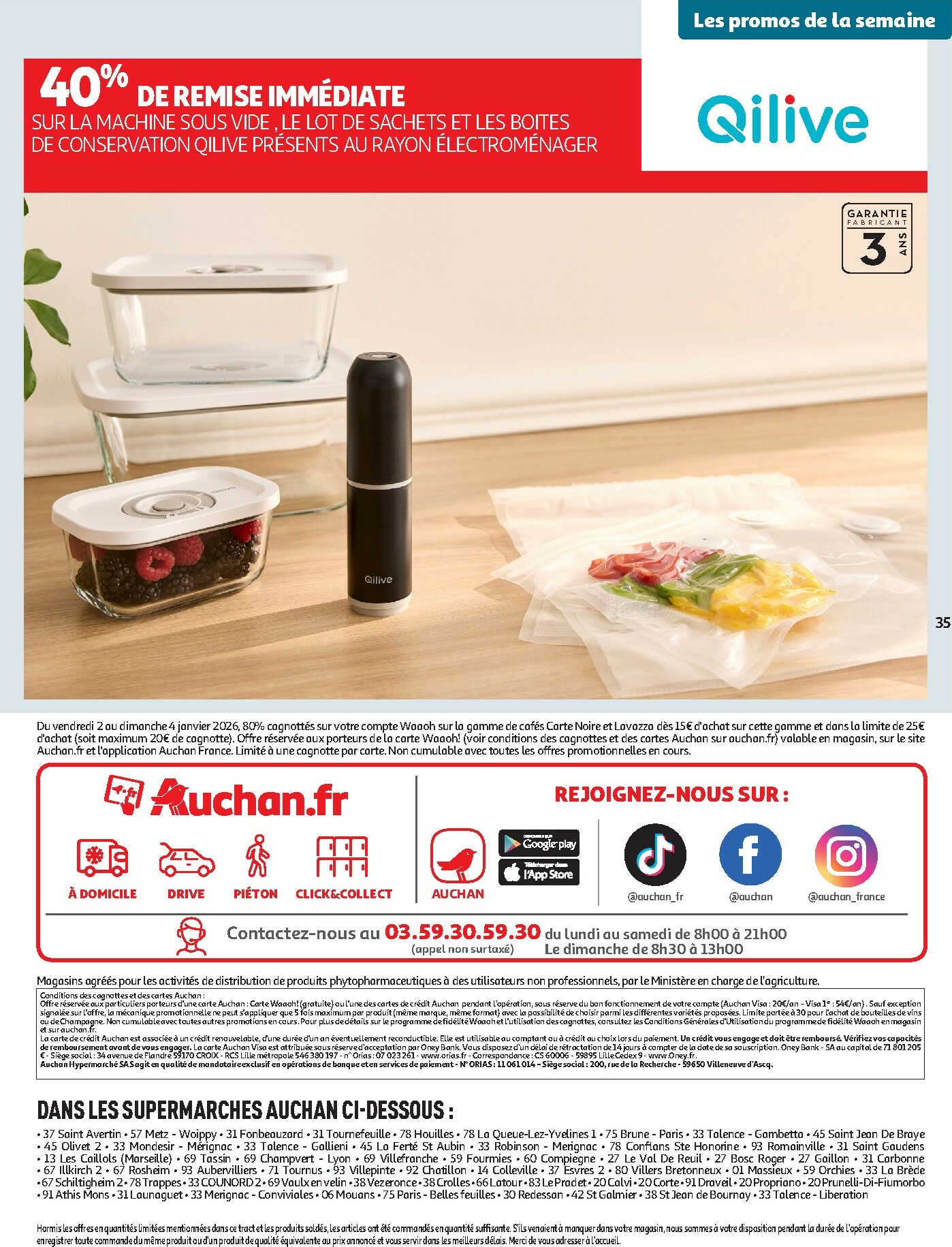 auchan - Catalogue Auchan Supermarché - Offres XXL valable du 02/01 au 10/01 - page: 35