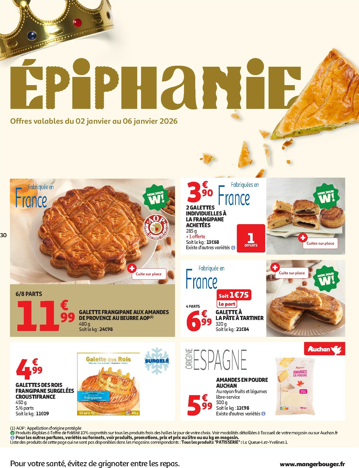 auchan - Catalogue Auchan Supermarché - Offres XXL valable du 02/01 au 10/01 - page: 30