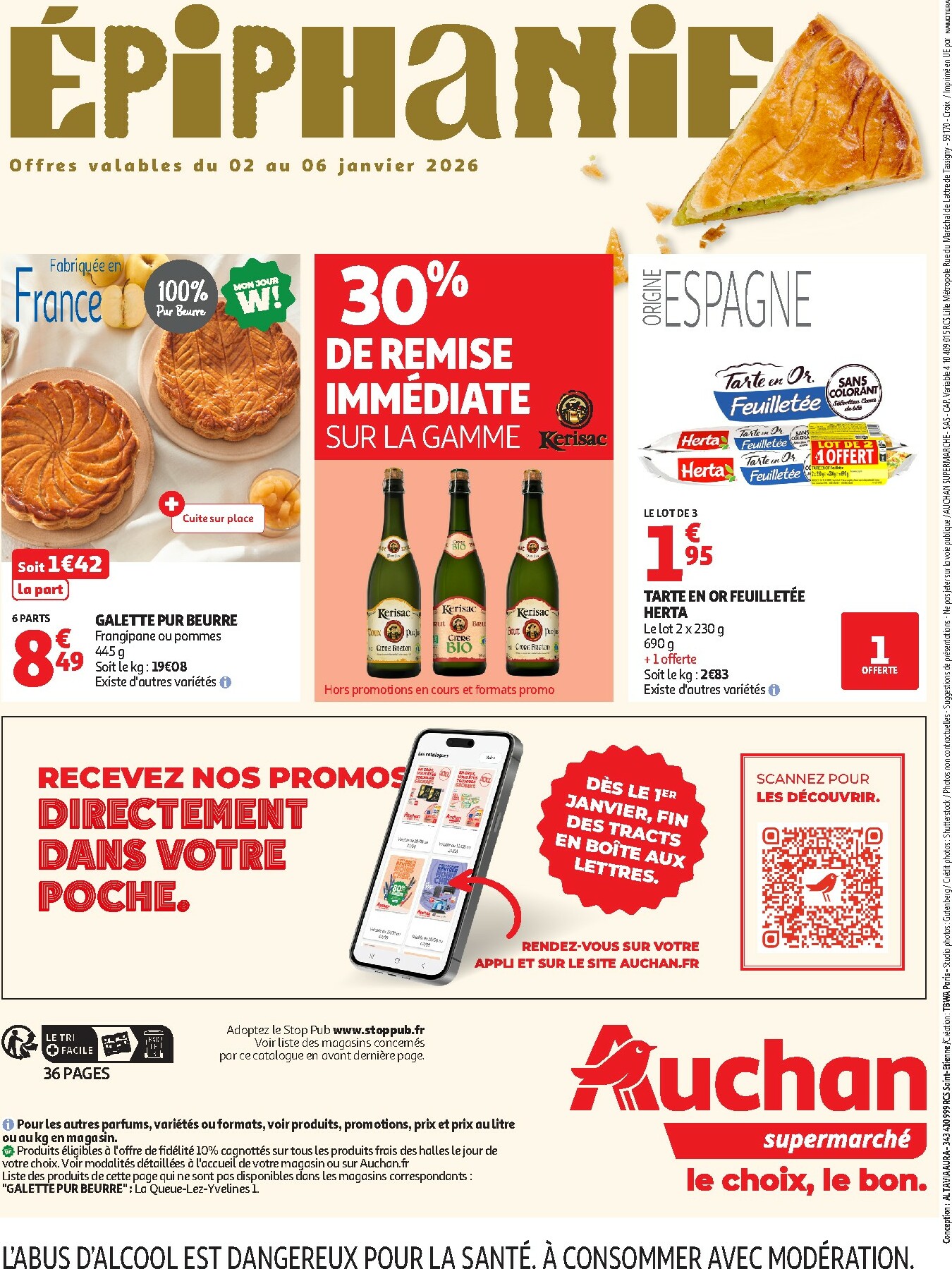 auchan - Catalogue Auchan Supermarché - Offres XXL valable du 02/01 au 10/01 - page: 36