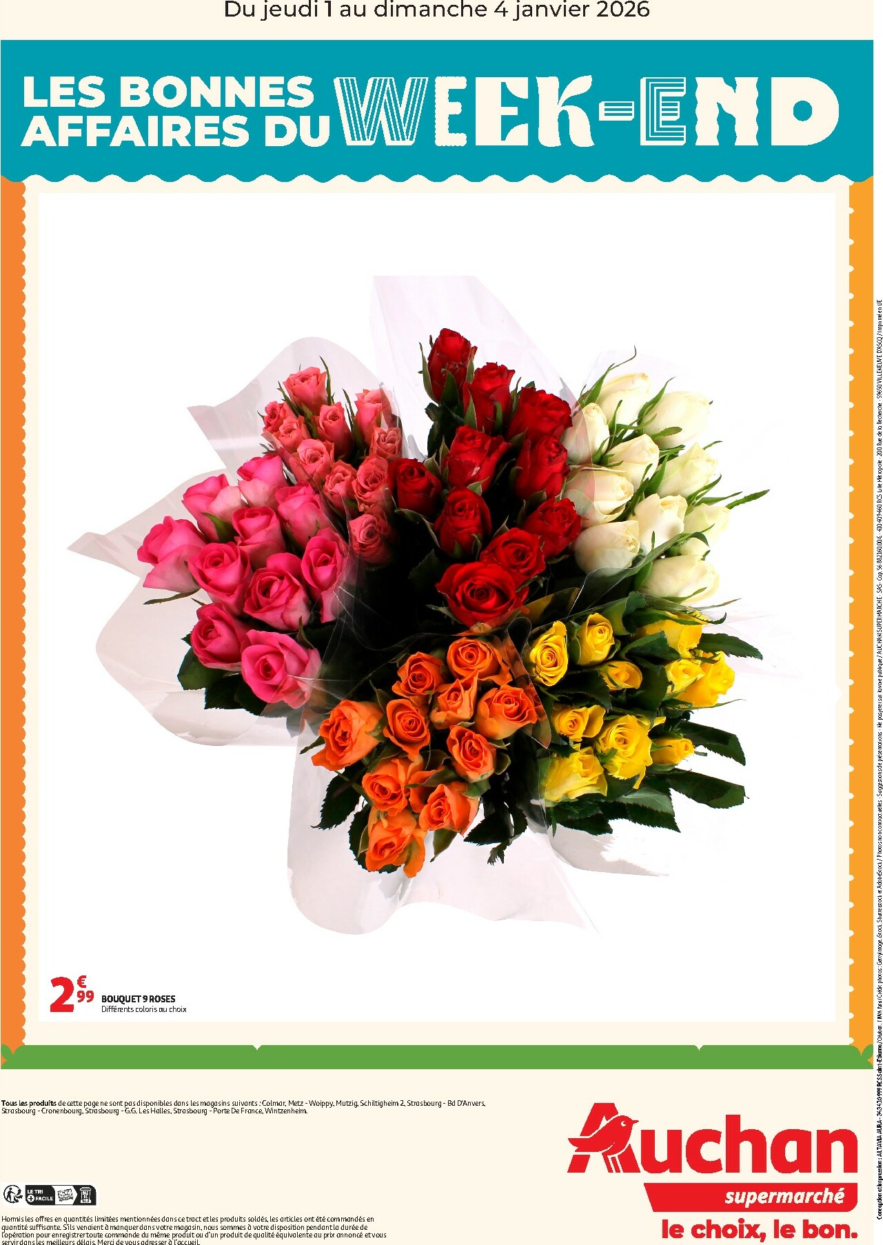 auchan - Catalogue Auchan supermarché - Les bons plans du week-end dans votre super ! valable du 01/01 au 04/01 - page: 2