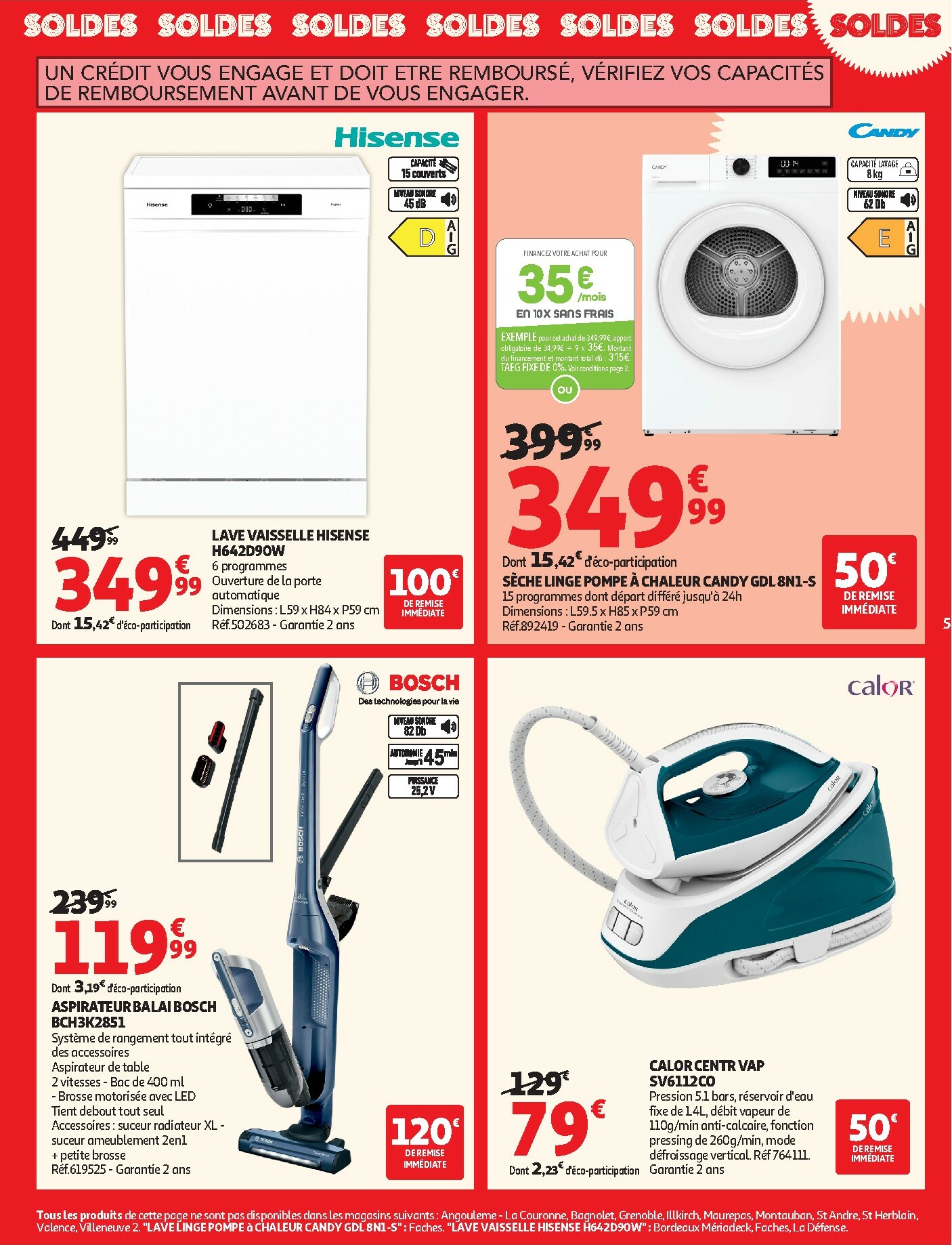 auchan - Catalogue Auchan - Soldes : jusqu'à -70% ! valable du 07/01 au 03/02 - page: 5