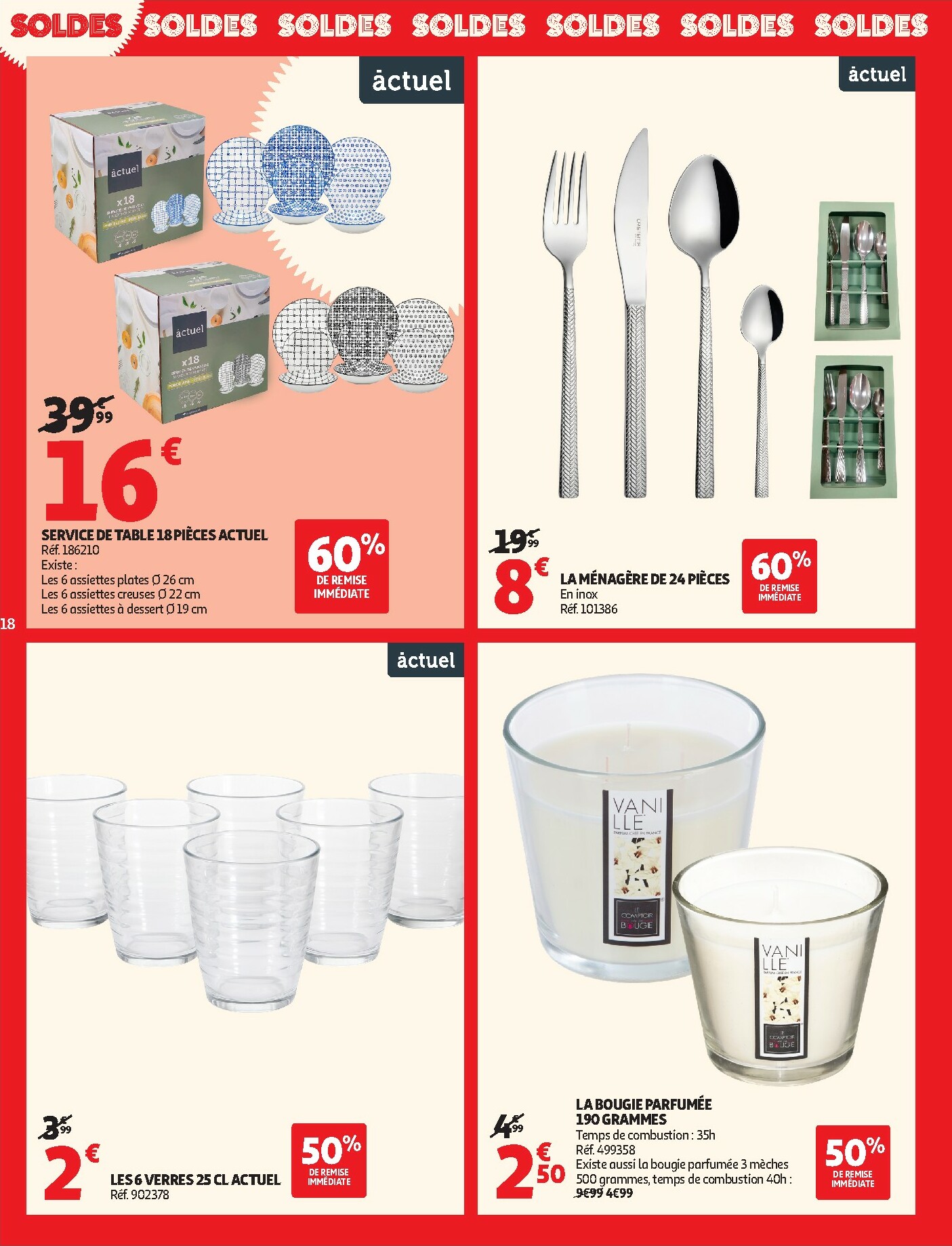auchan - Catalogue Auchan - Soldes : jusqu'à -70% ! valable du 07/01 au 03/02 - page: 18