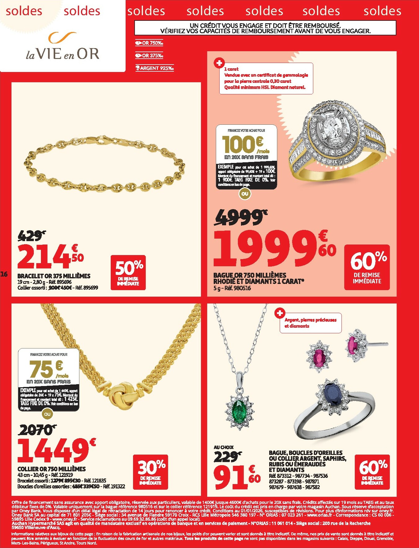 auchan - Catalogue Auchan - Soldes : jusqu'à -70% ! valable du 07/01 au 03/02 - page: 16