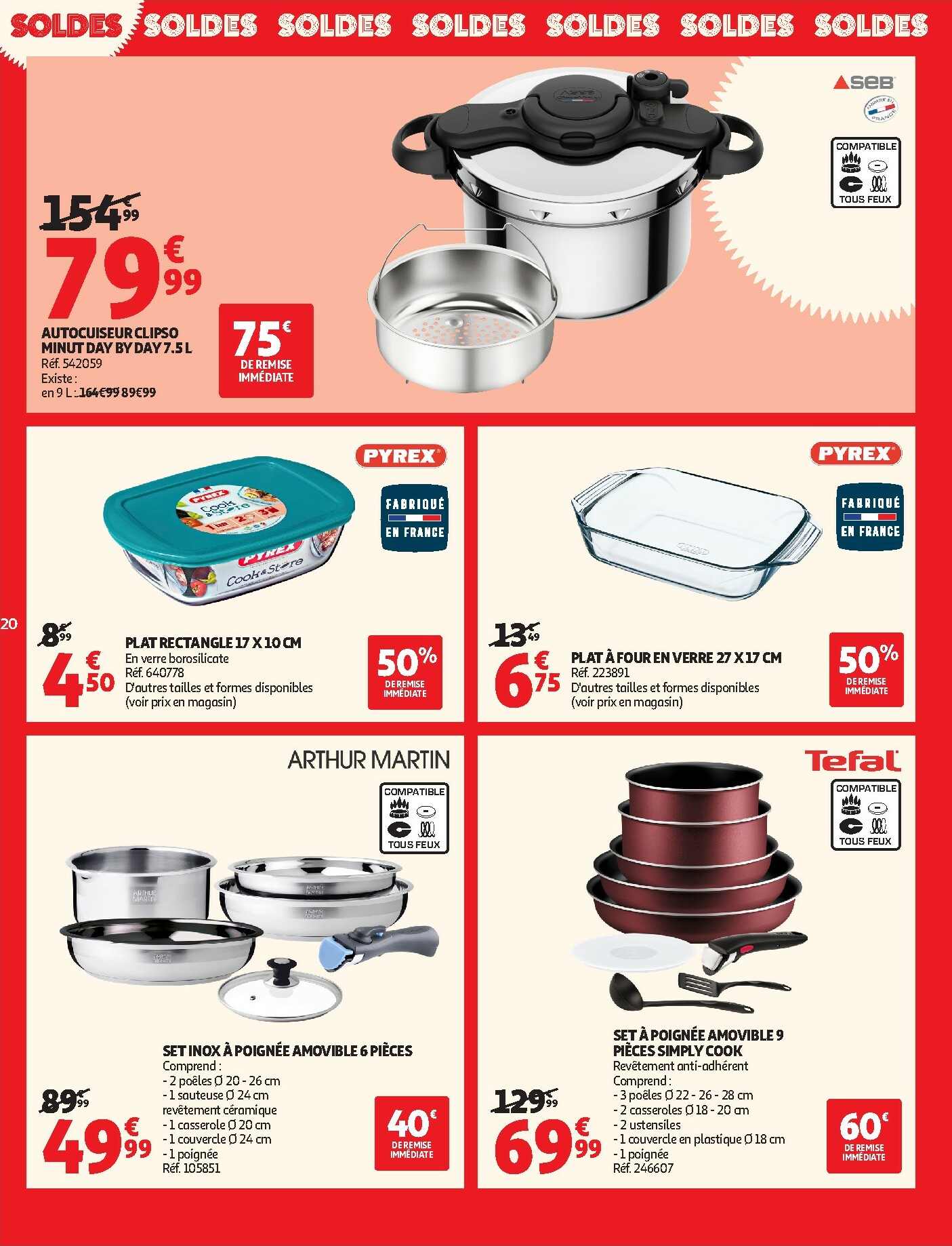 auchan - Catalogue Auchan - Soldes : jusqu'à -70% ! valable du 07/01 au 03/02 - page: 20