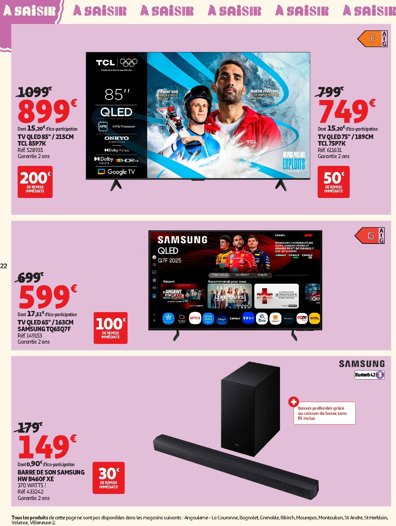 auchan - Catalogue Auchan - Soldes : jusqu'à -70% ! valable du 07/01 au 03/02 - page: 22