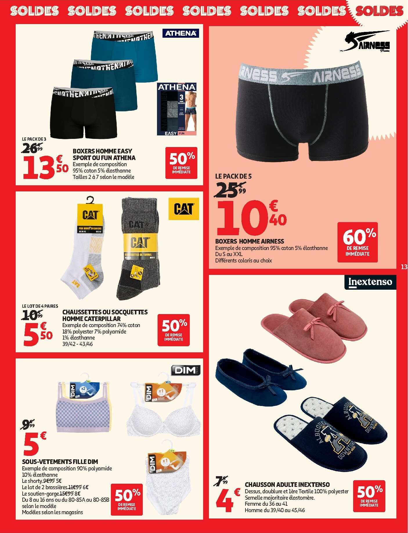 auchan - Catalogue Auchan - Soldes : jusqu'à -70% ! valable du 07/01 au 03/02 - page: 13
