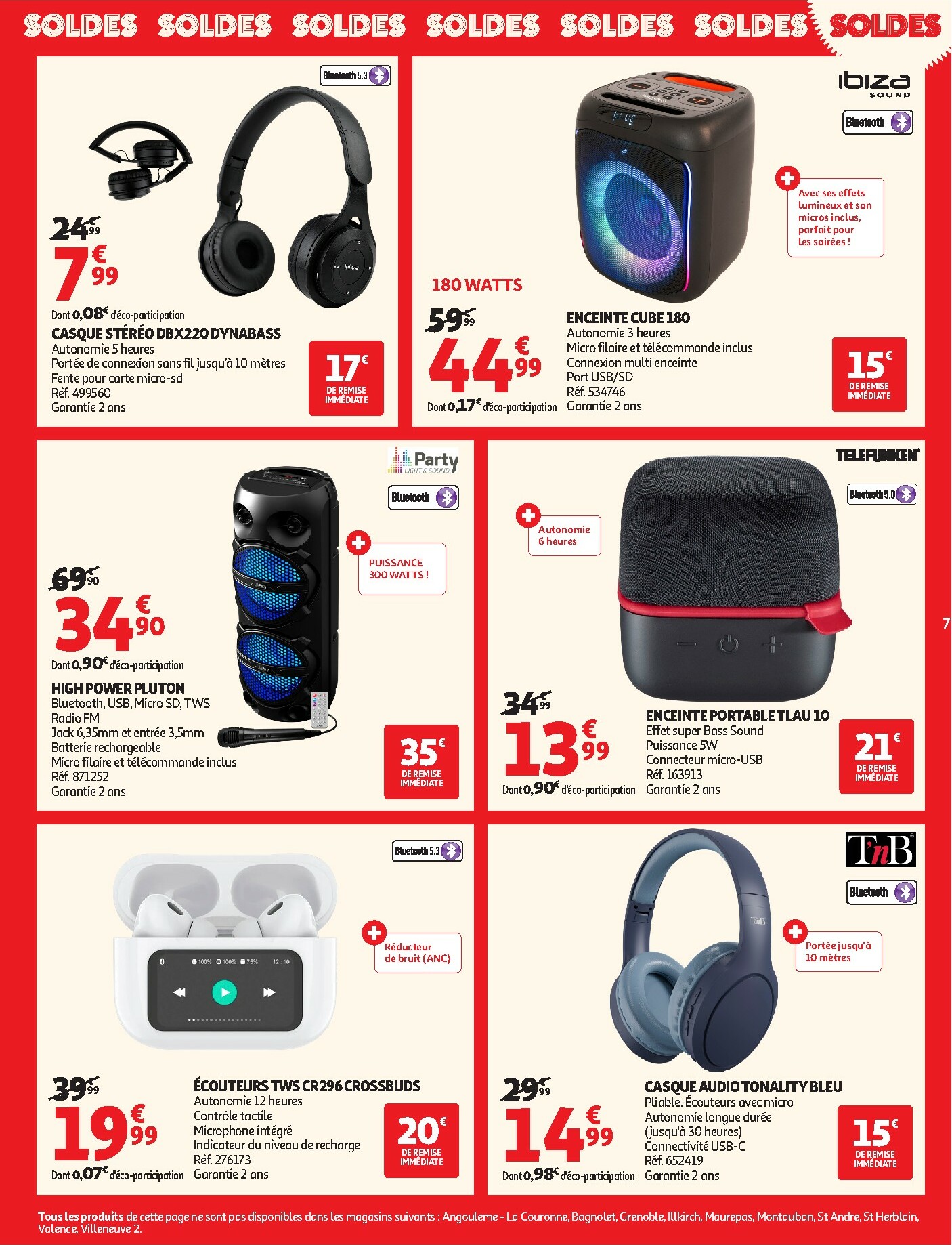 auchan - Catalogue Auchan - Soldes : jusqu'à -70% ! valable du 07/01 au 03/02 - page: 7