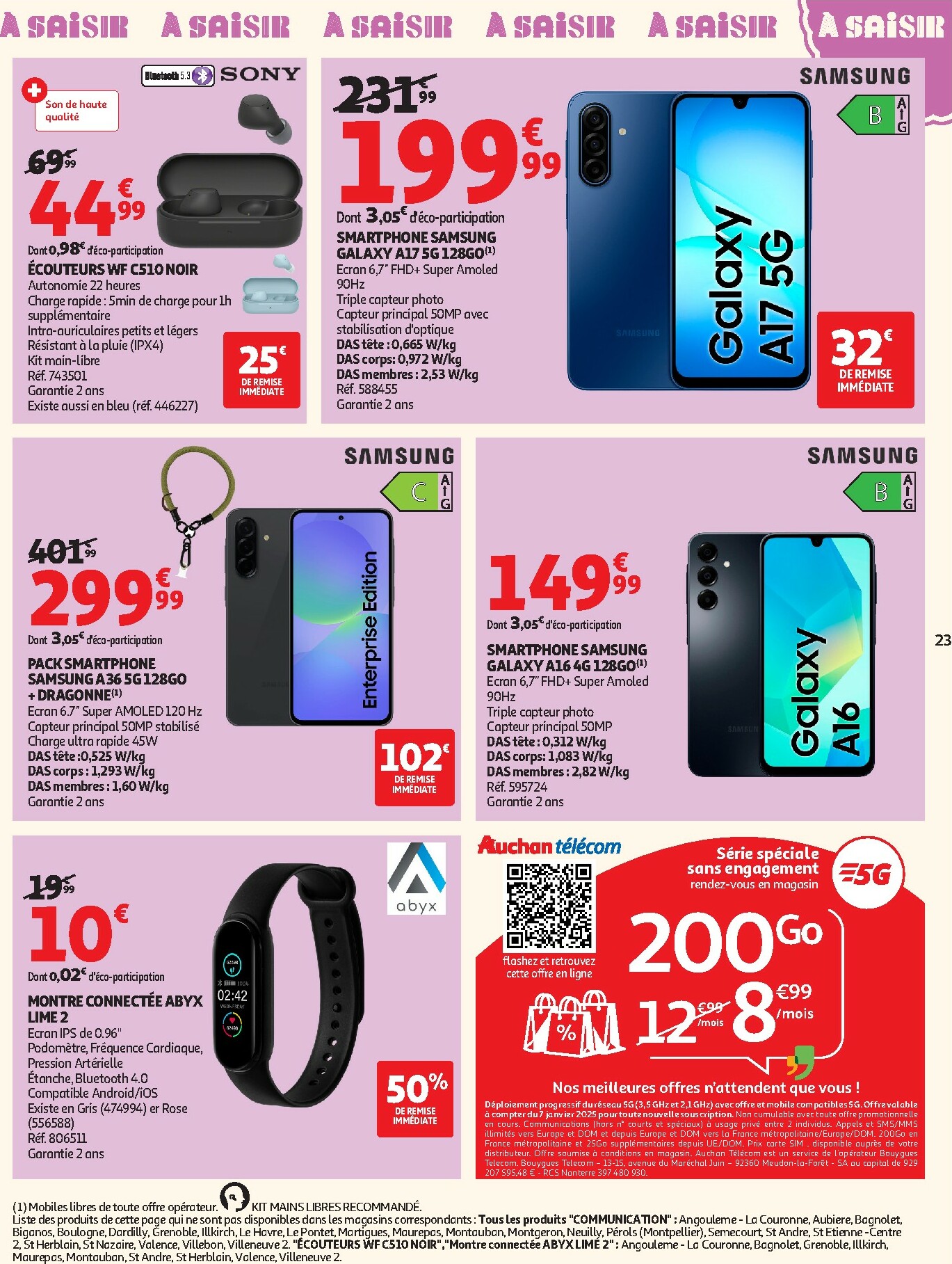 auchan - Catalogue Auchan - Soldes : jusqu'à -70% ! valable du 07/01 au 03/02 - page: 23