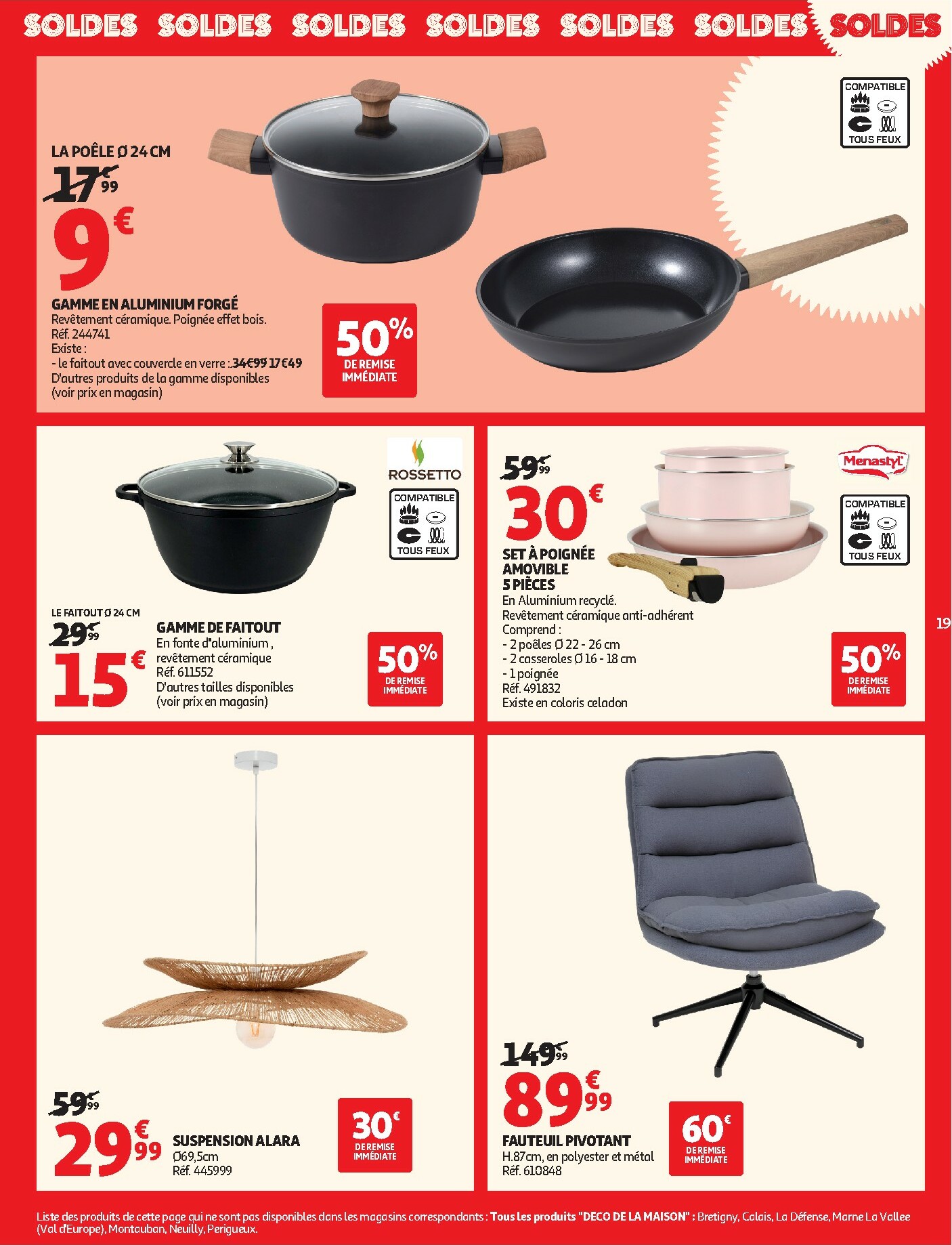 auchan - Catalogue Auchan - Soldes : jusqu'à -70% ! valable du 07/01 au 03/02 - page: 19