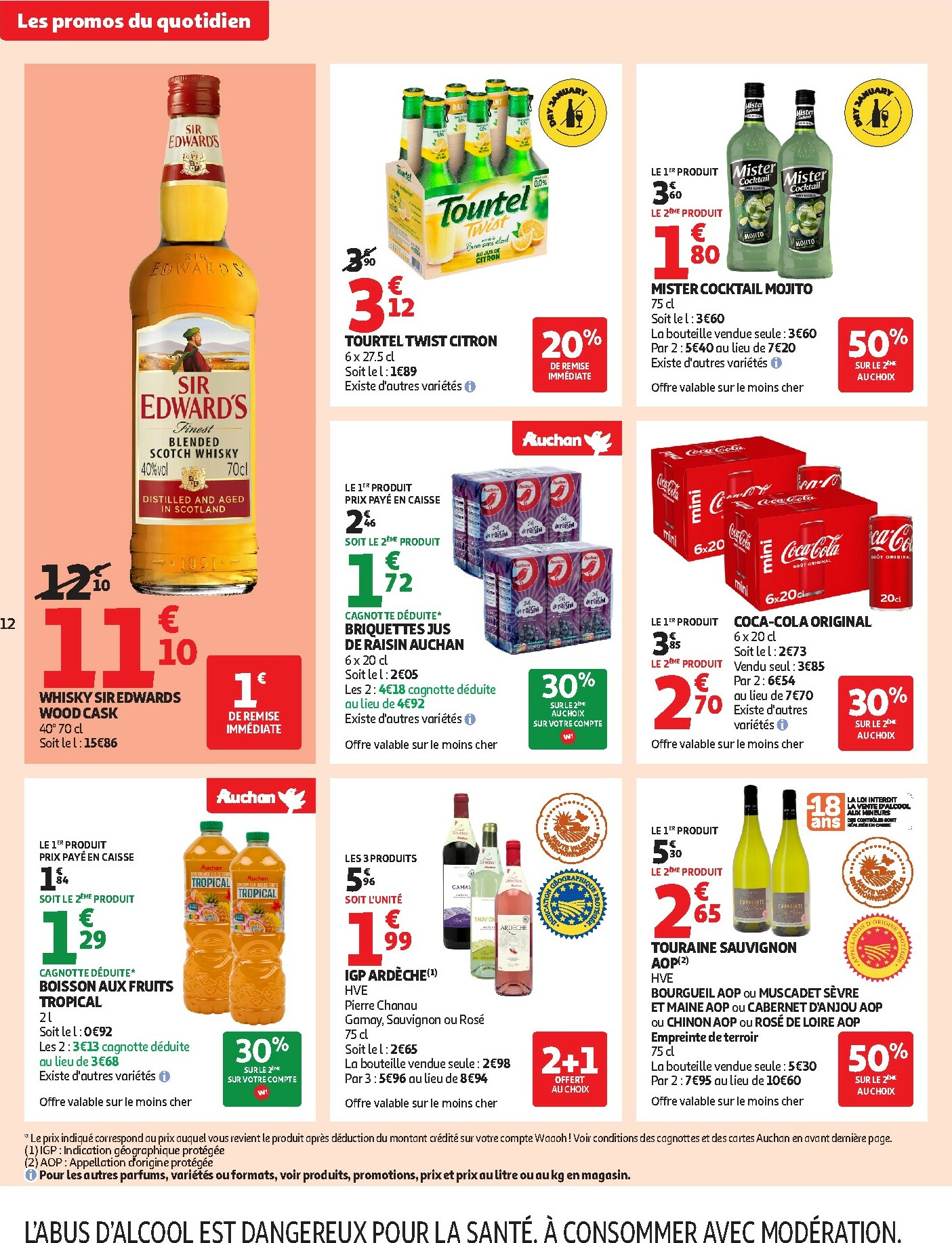 auchan - Catalogue Auchan Supermarché - Frais, bon moins cher valable du 06/01 au 10/01 - page: 12