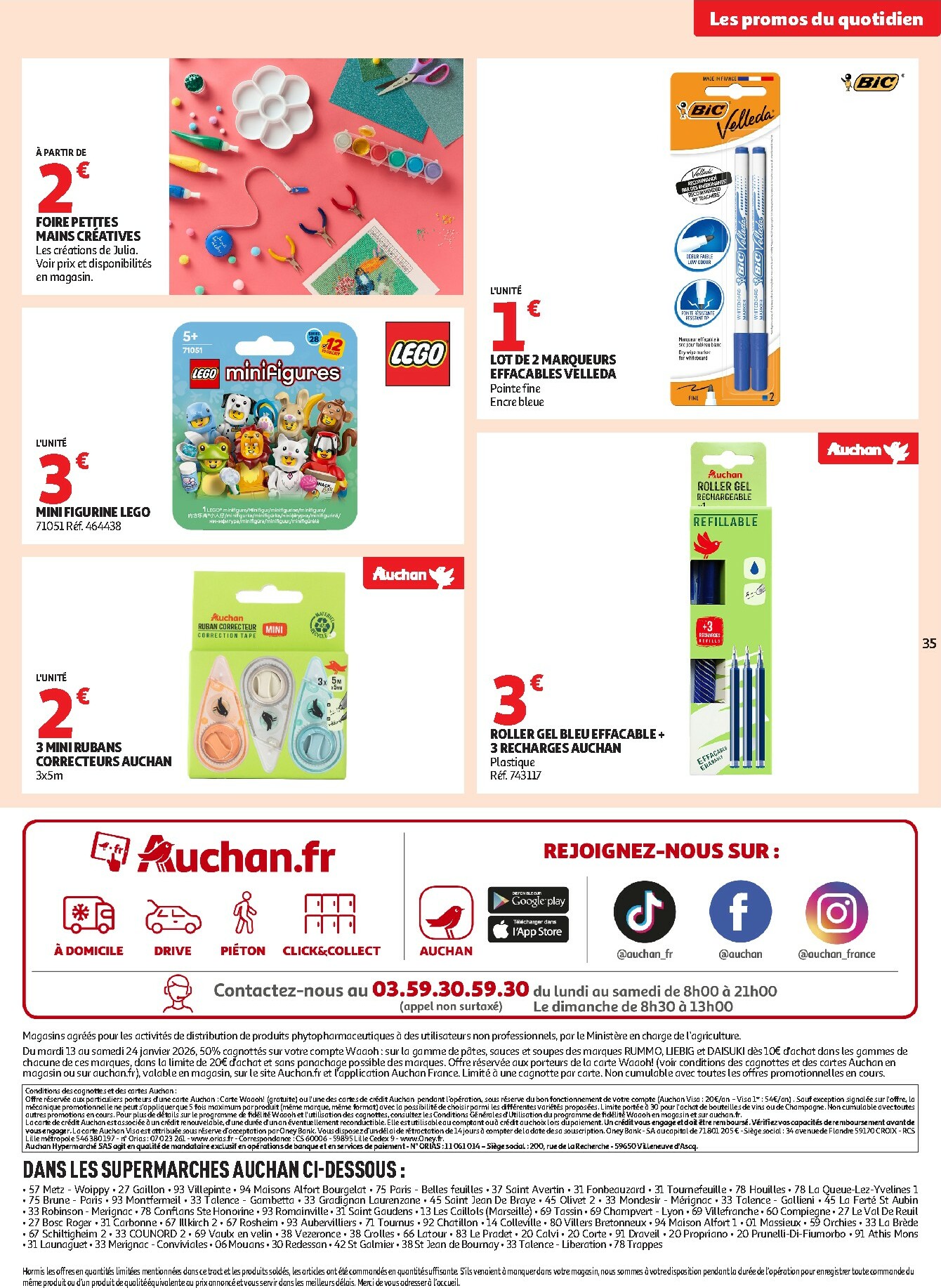 auchan - Catalogue Auchan Supermarché - Petits prix savoureux valable du 13/01 au 24/01 - page: 35