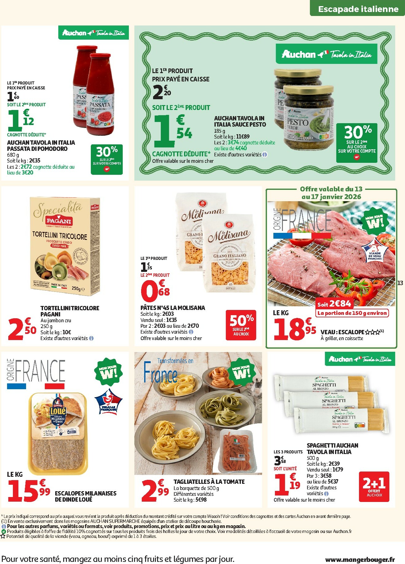 auchan - Catalogue Auchan Supermarché - Petits prix savoureux valable du 13/01 au 24/01 - page: 13