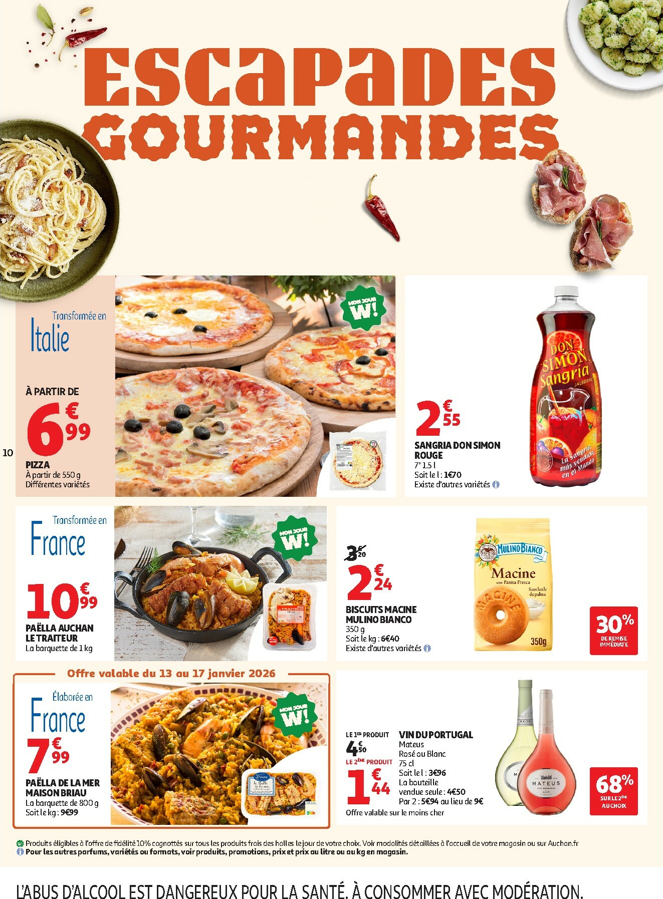 auchan - Catalogue Auchan Supermarché - Petits prix savoureux valable du 13/01 au 24/01 - page: 10