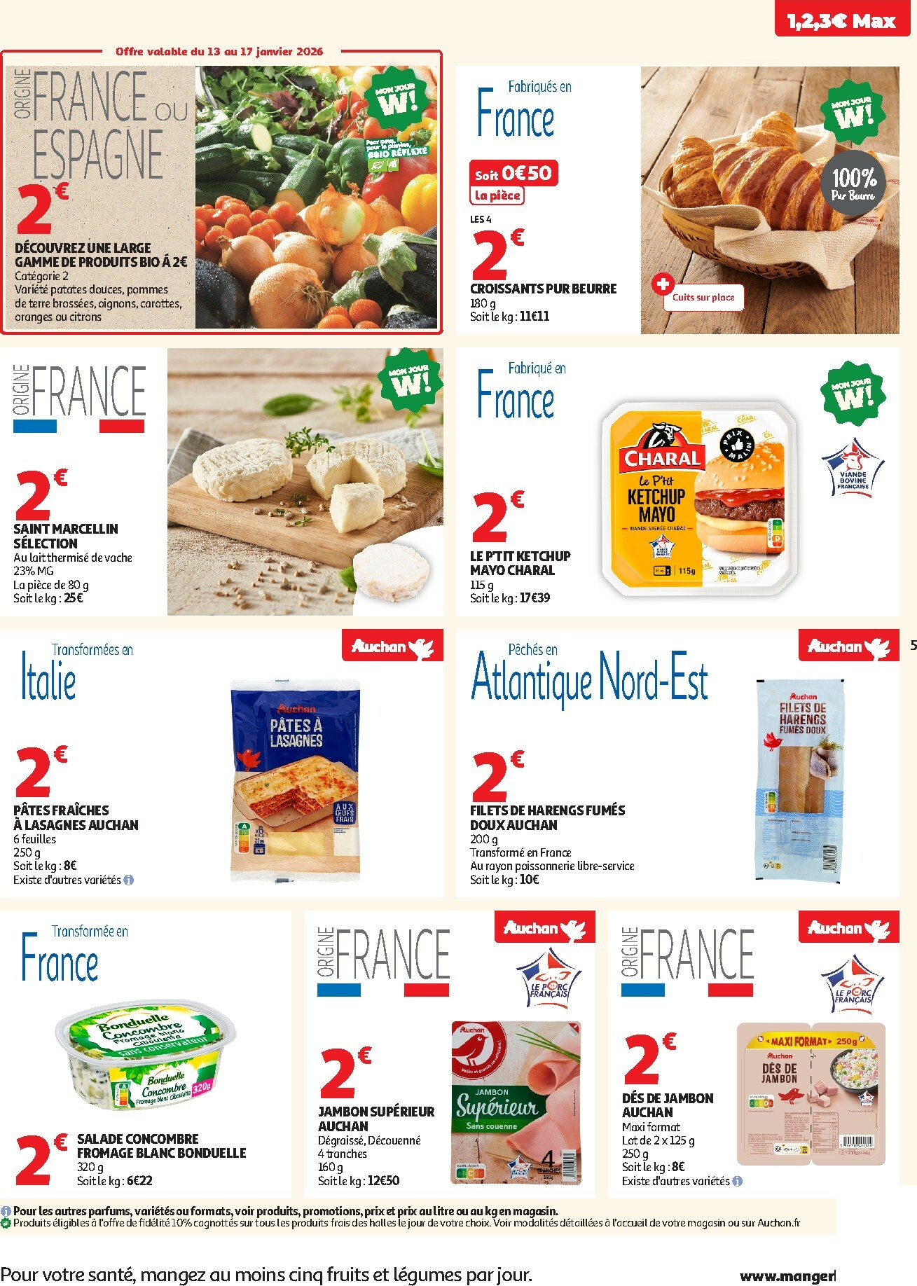 auchan - Catalogue Auchan Supermarché - Petits prix savoureux valable du 13/01 au 24/01 - page: 5