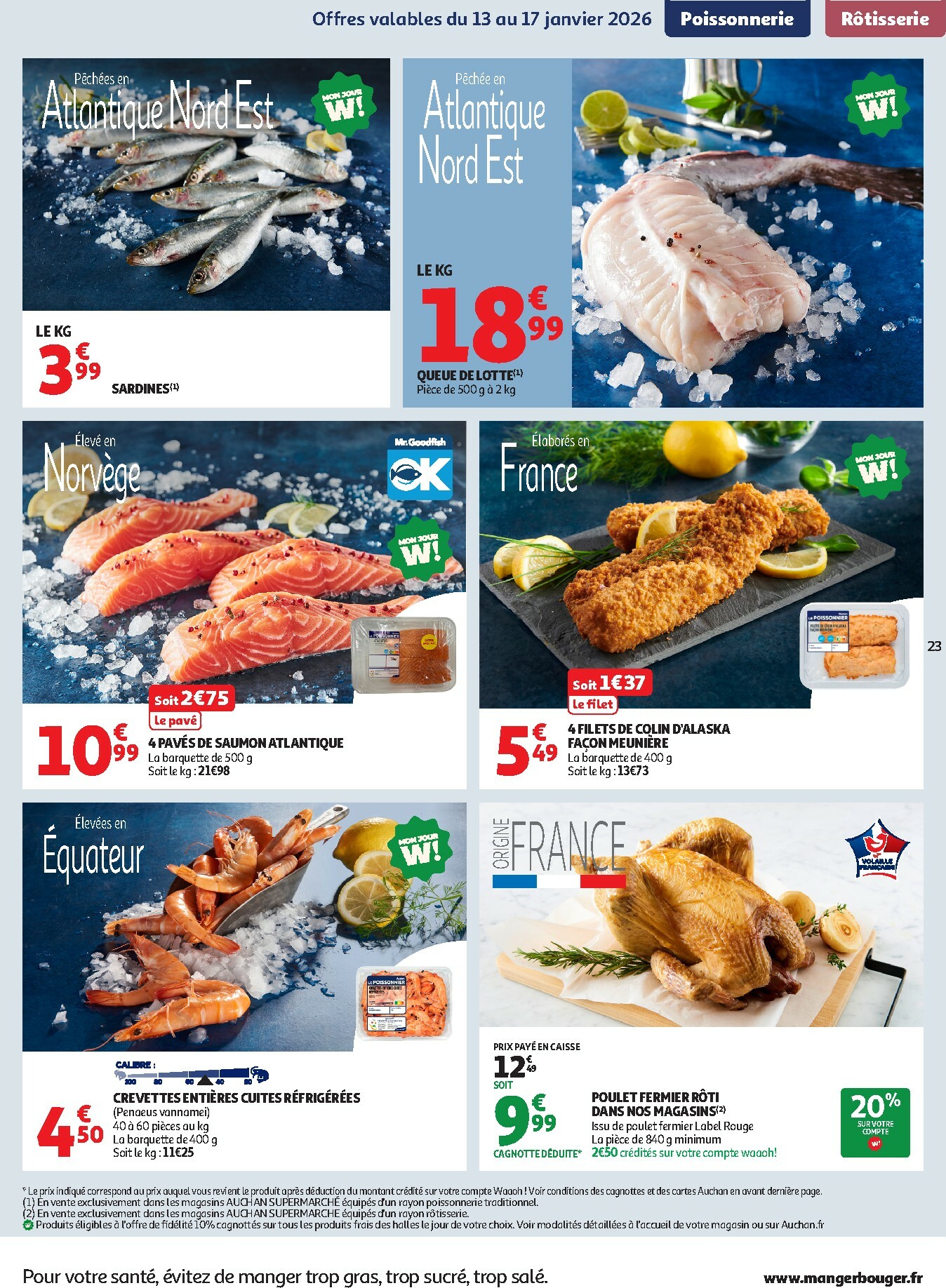 auchan - Catalogue Auchan Supermarché - Petits prix savoureux valable du 13/01 au 24/01 - page: 23