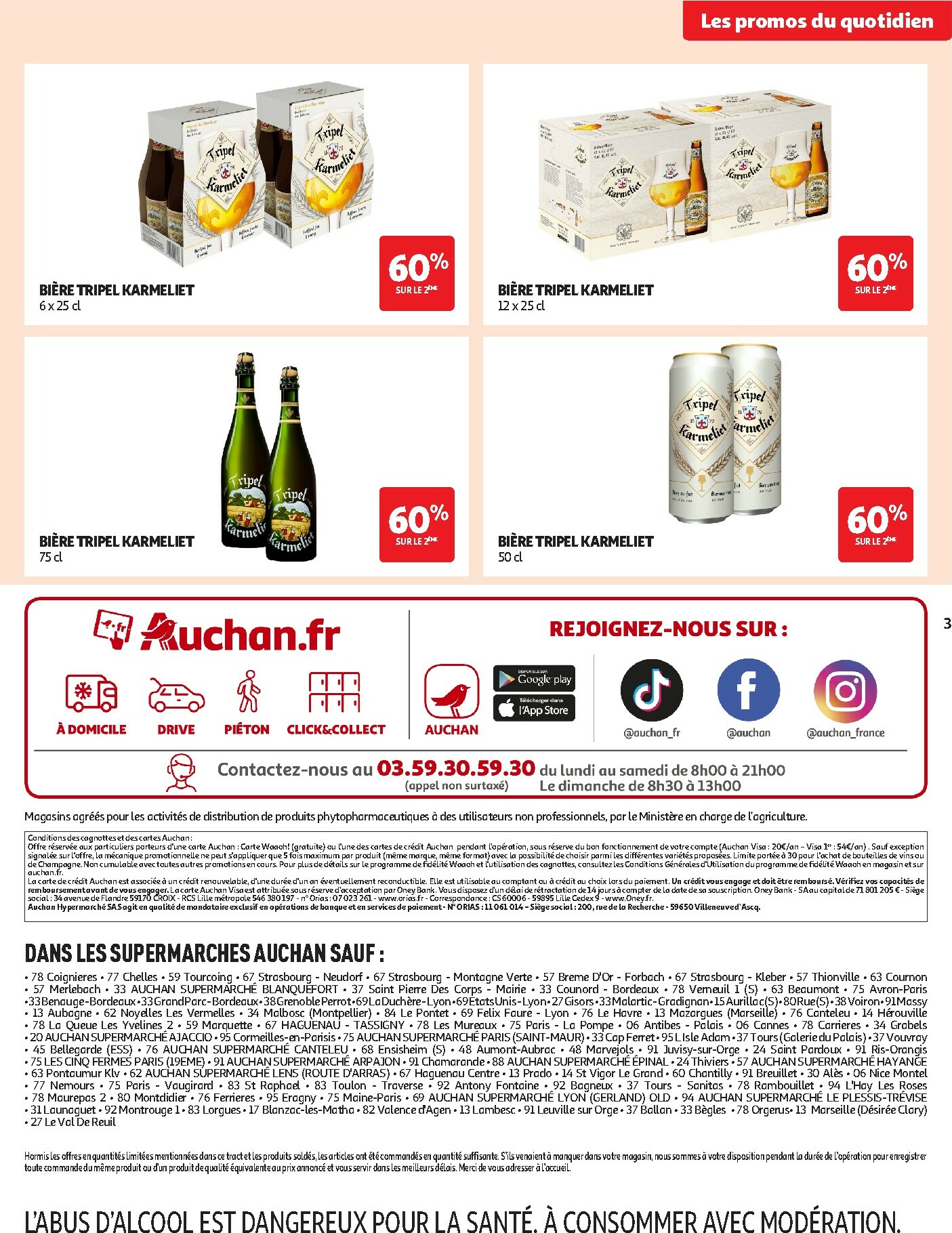 auchan - Catalogue Auchan Supermarché - Prix bas au quotidien valable du 13/01 au 24/01 - page: 3