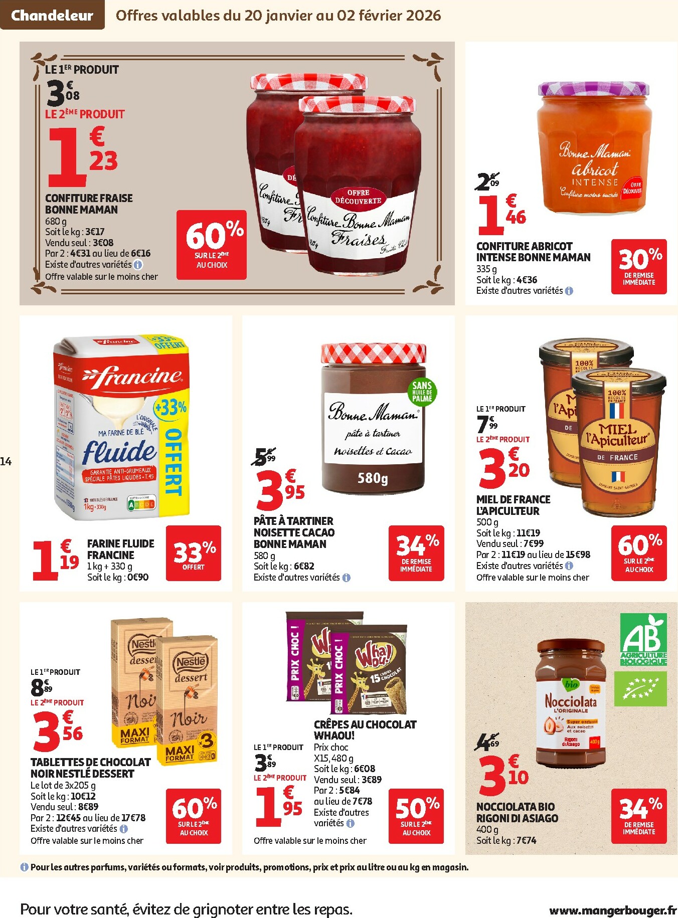 auchan - Catalogue Auchan Supermarché - Crêpes, produits frais valable du 20/01 au 24/01 - page: 14