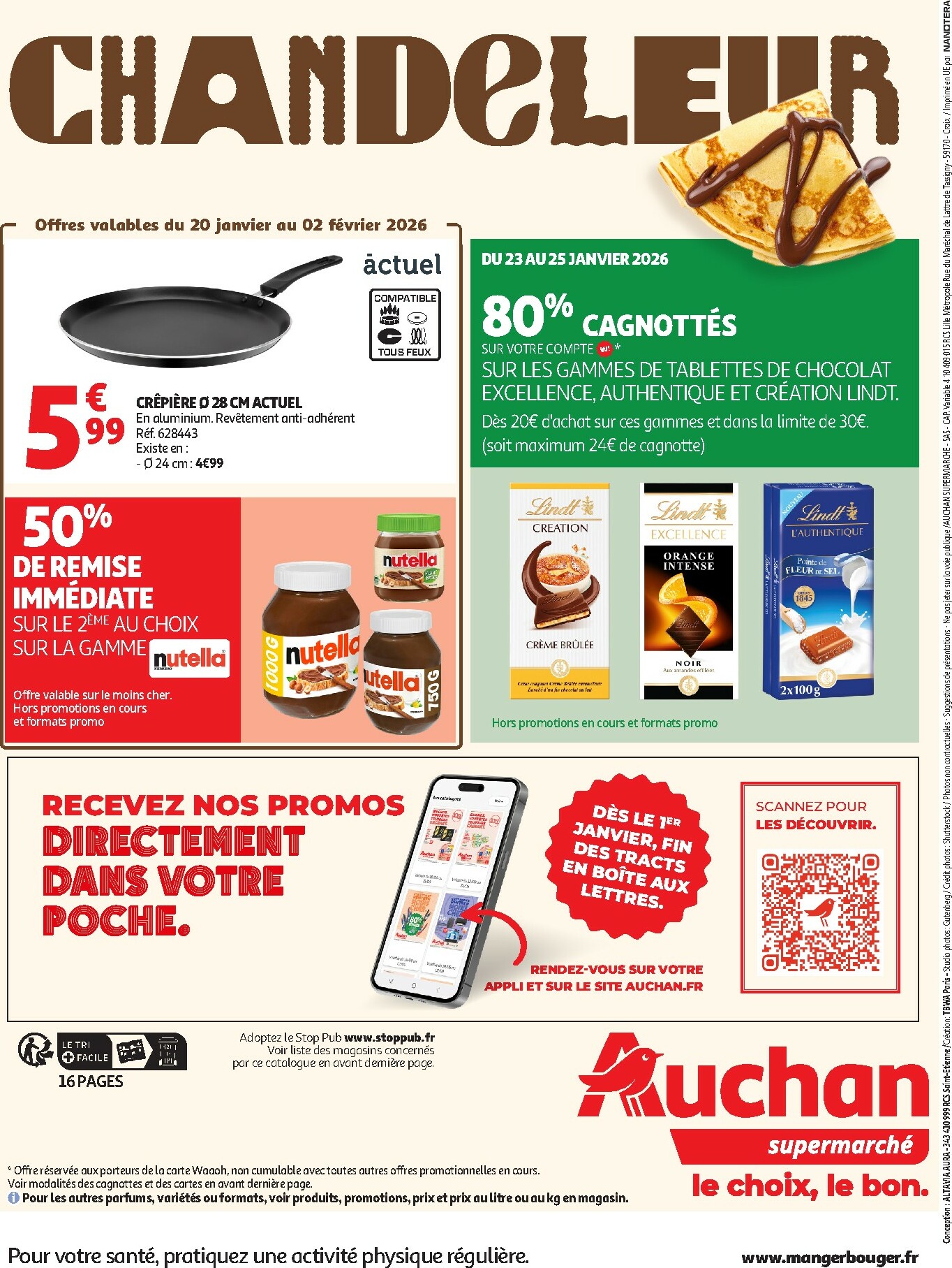 auchan - Catalogue Auchan Supermarché - Crêpes, produits frais valable du 20/01 au 24/01 - page: 16