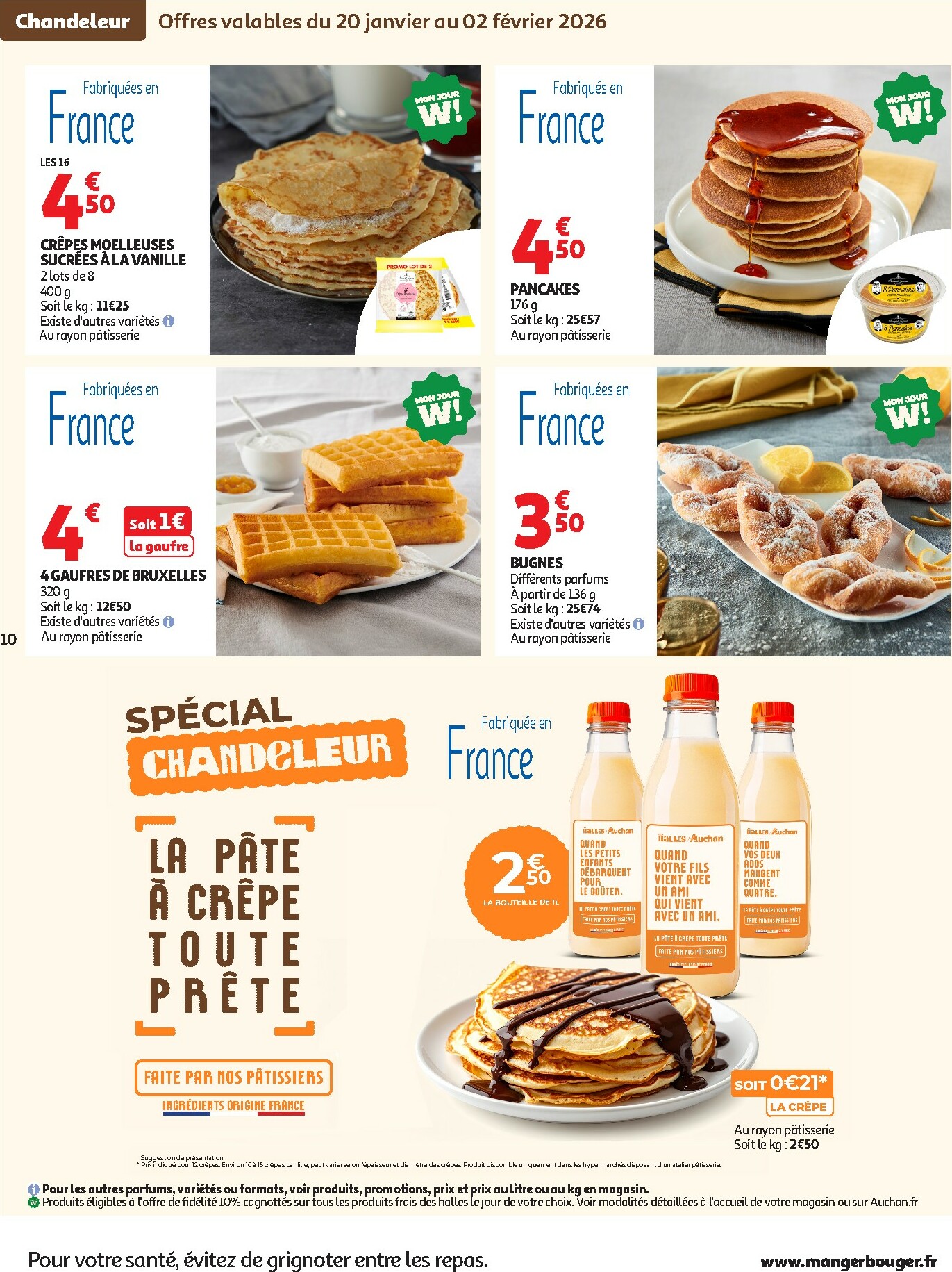 auchan - Catalogue Auchan - Chandeleur produits frais valable du 20/01 au 01/02 - page: 10