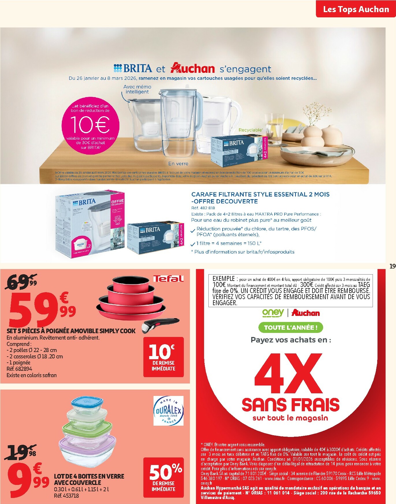 auchan - Catalogue Auchan - Tops produits, top prix valable du 27/01 au 08/02 - page: 19
