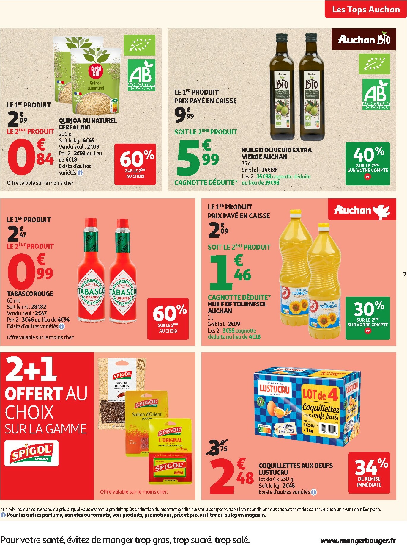 auchan - Catalogue Auchan - Tops produits, top prix valable du 27/01 au 08/02 - page: 7