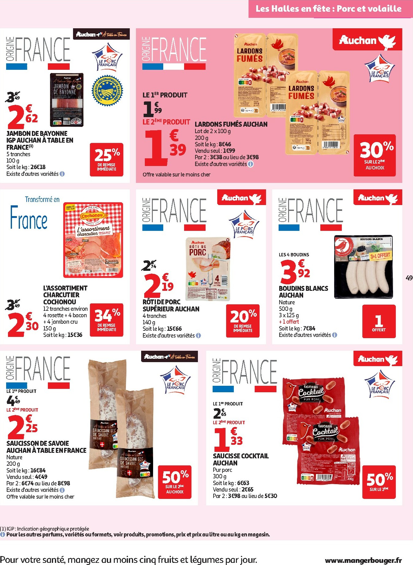 auchan - Catalogue Auchan - Tops produits, top prix valable du 27/01 au 08/02 - page: 49