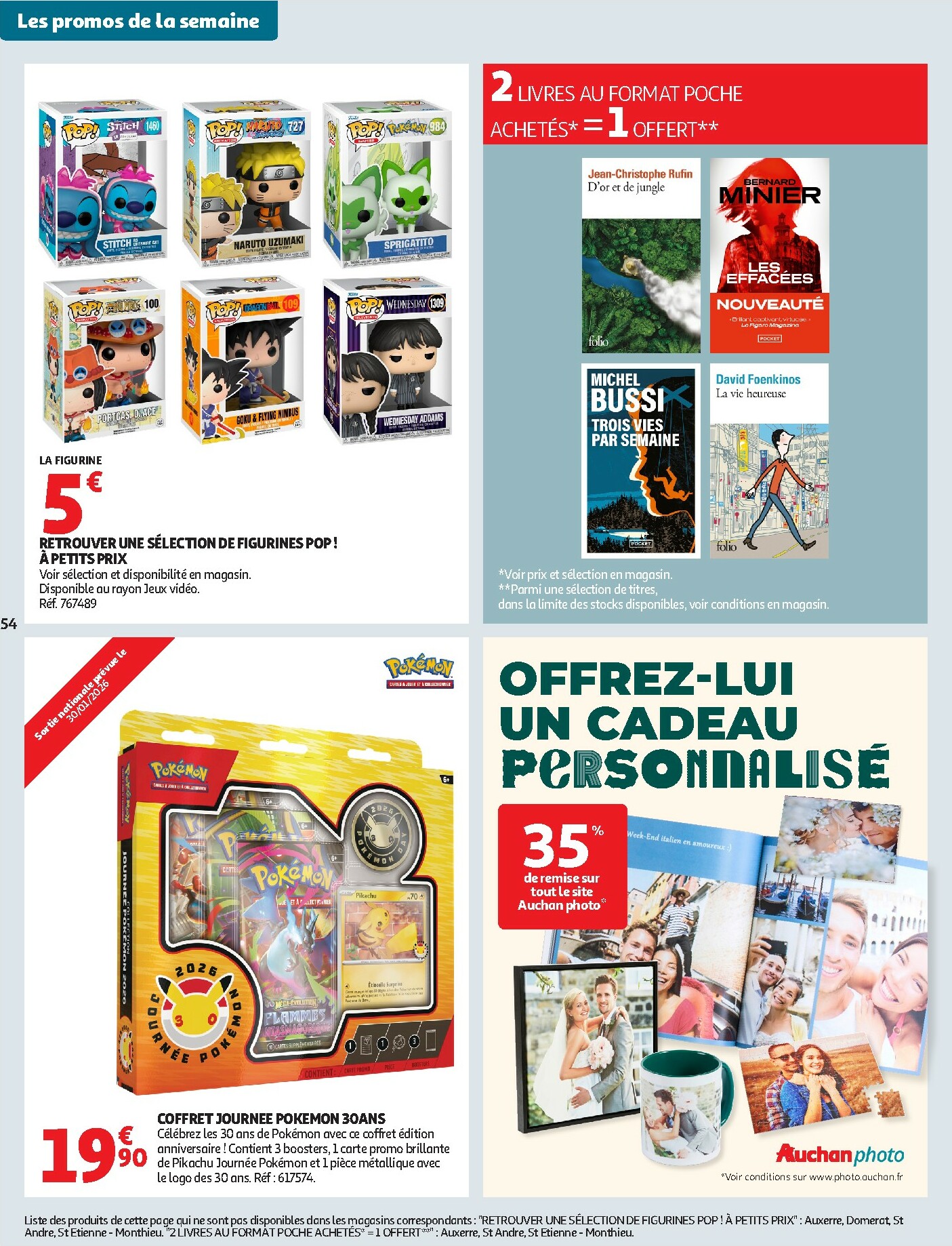 auchan - Catalogue Auchan - Tops produits, top prix valable du 27/01 au 08/02 - page: 54