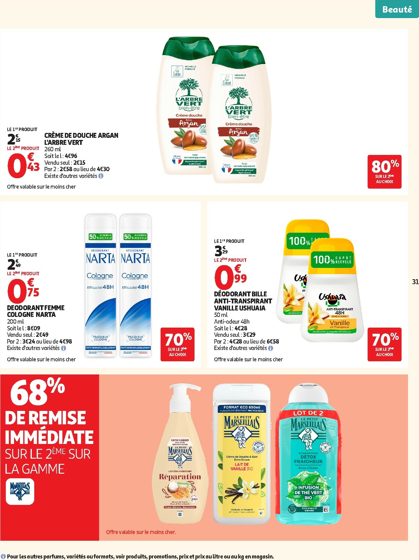 auchan - Catalogue Auchan - Tops produits, top prix valable du 27/01 au 08/02 - page: 31