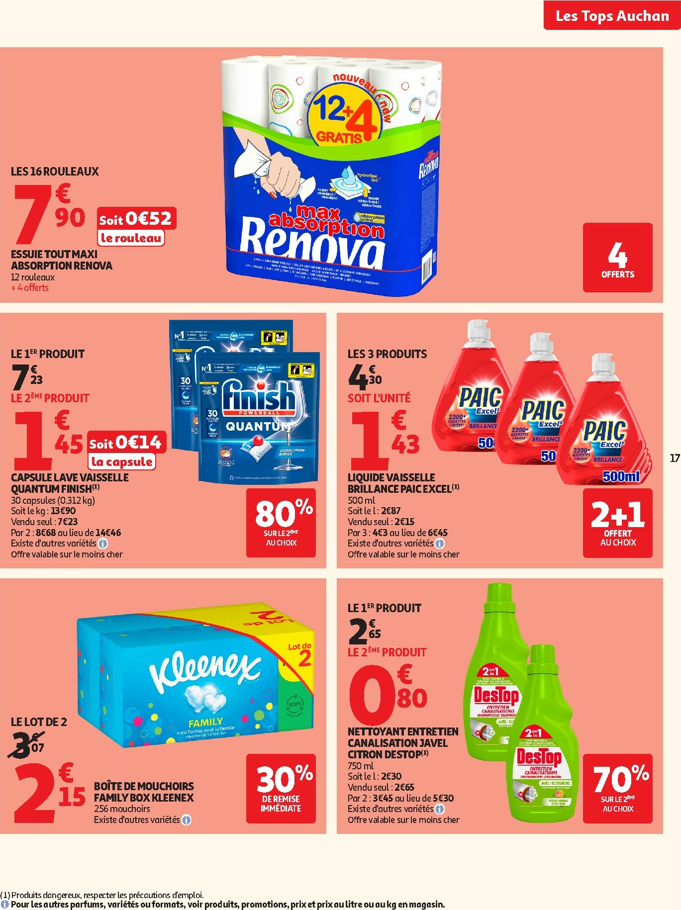 auchan - Catalogue Auchan - Tops produits, top prix valable du 27/01 au 08/02 - page: 17