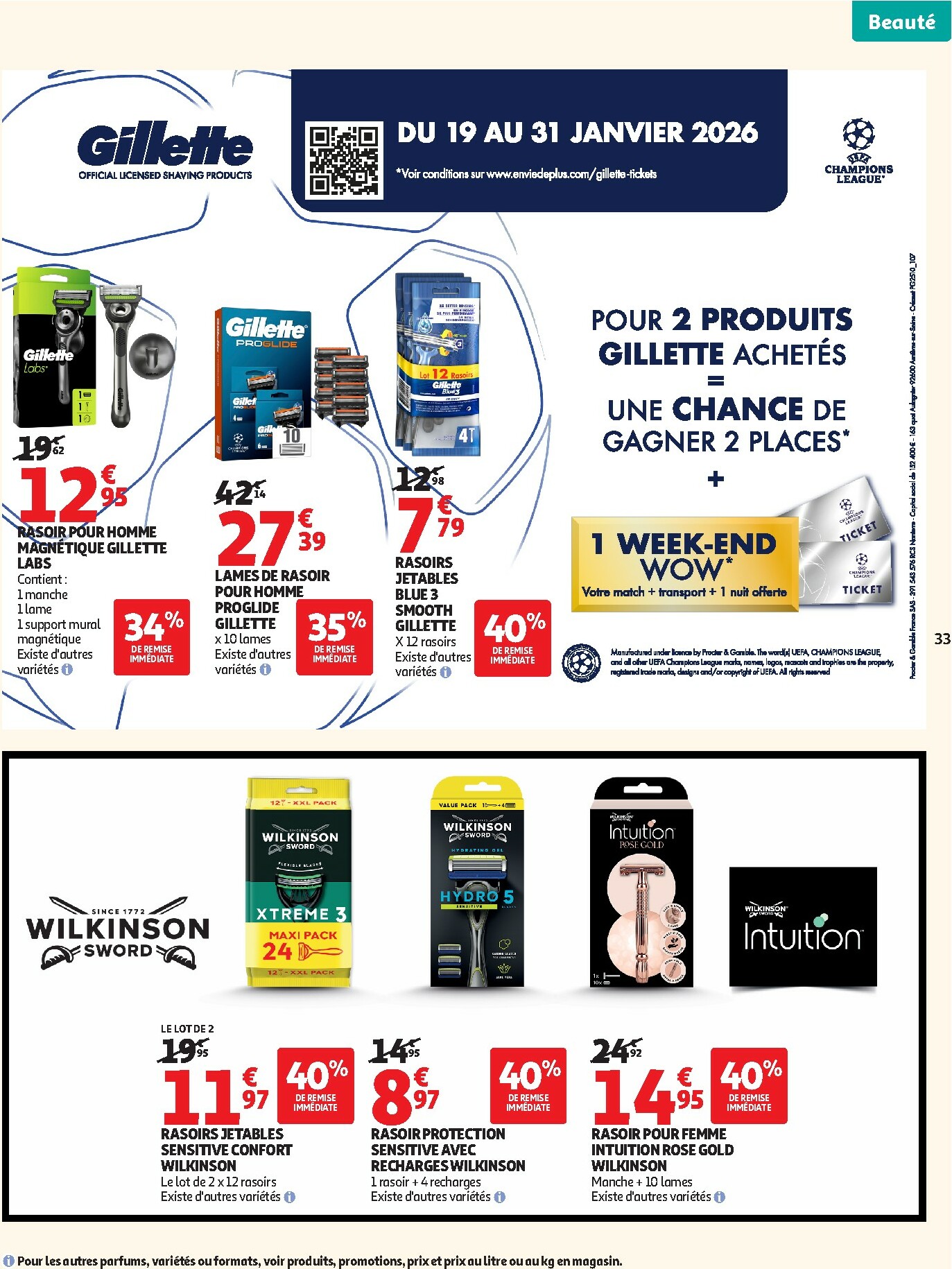 auchan - Catalogue Auchan - Tops produits, top prix valable du 27/01 au 08/02 - page: 33