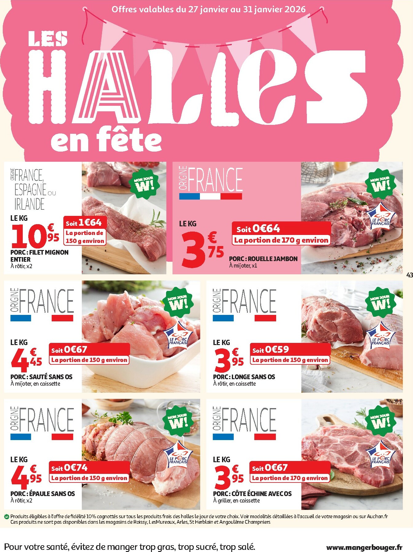 auchan - Catalogue Auchan - Tops produits, top prix valable du 27/01 au 08/02 - page: 43