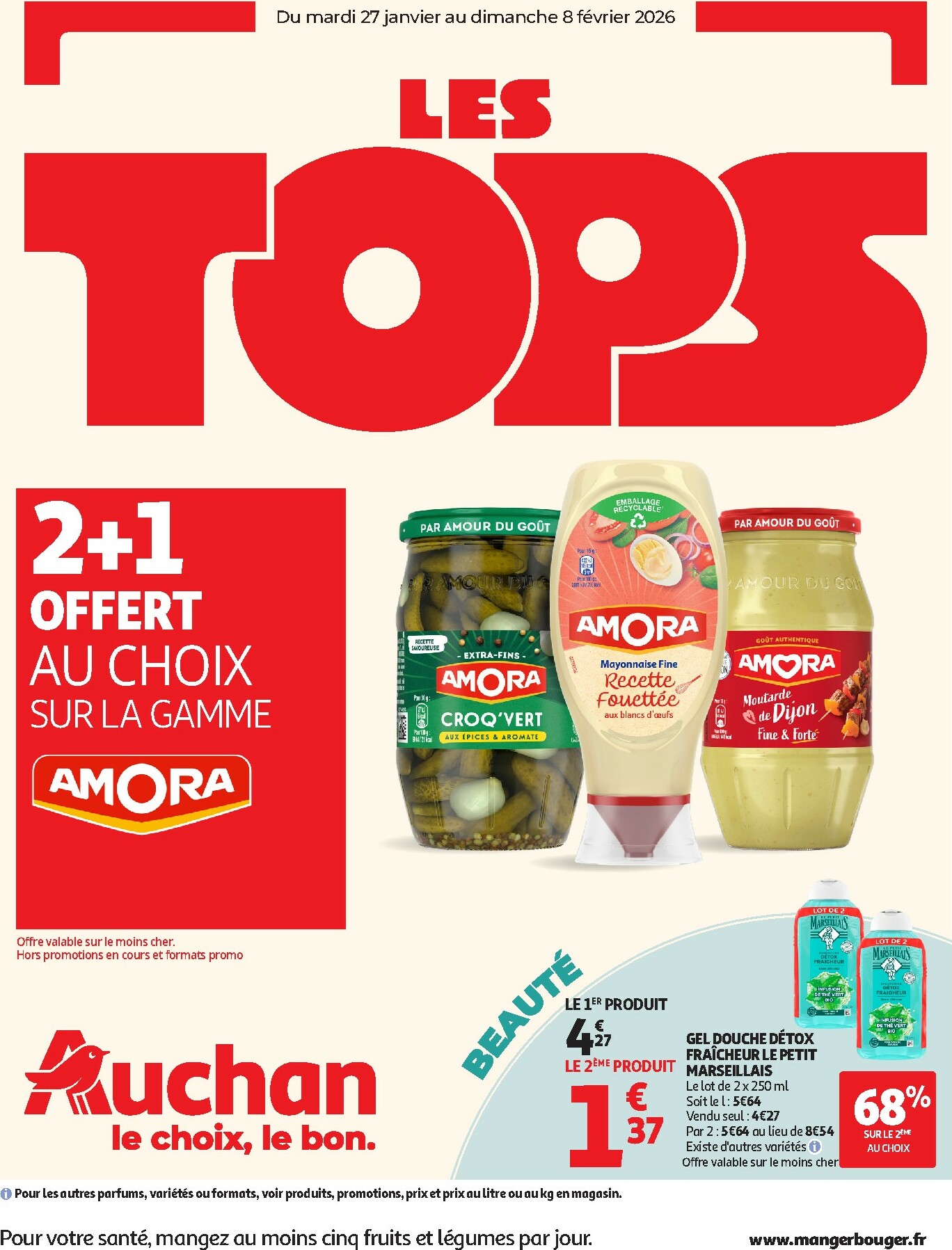 auchan - Catalogue Auchan - Tops produits, top prix valable du 27/01 au 08/02