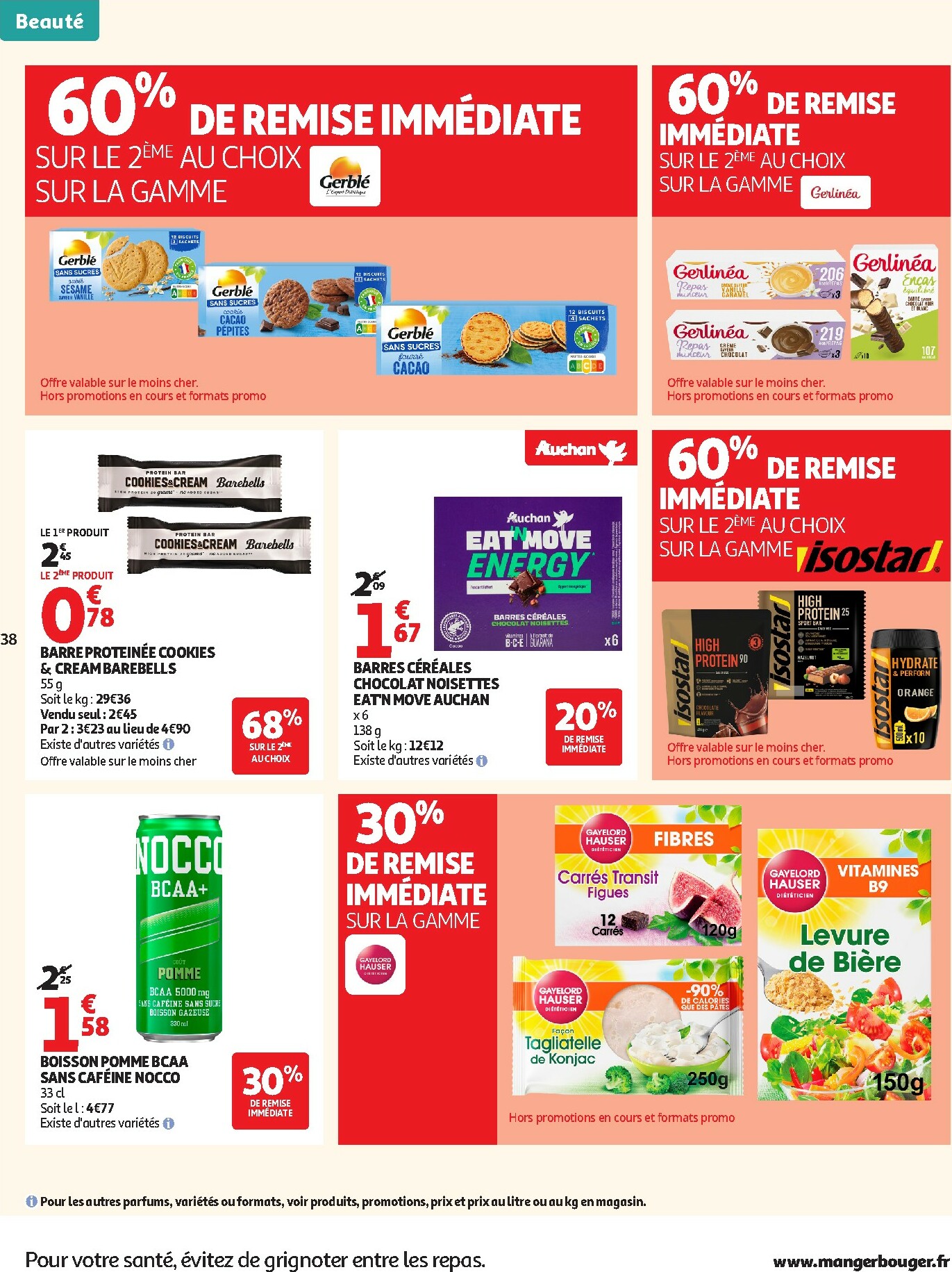 auchan - Catalogue Auchan - Tops produits, top prix valable du 27/01 au 08/02 - page: 38