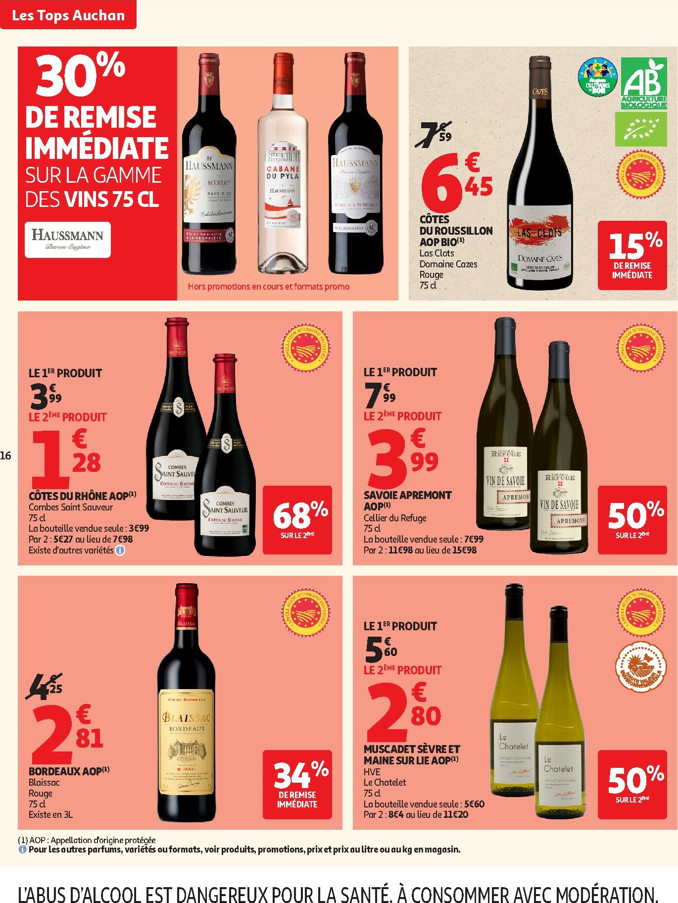 auchan - Catalogue Auchan - Tops produits, top prix valable du 27/01 au 08/02 - page: 16