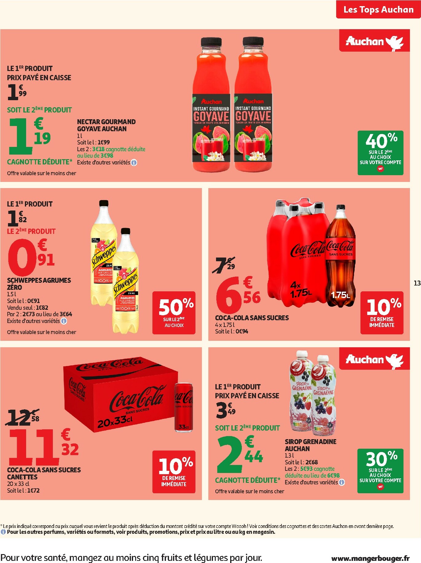 auchan - Catalogue Auchan - Tops produits, top prix valable du 27/01 au 08/02 - page: 13