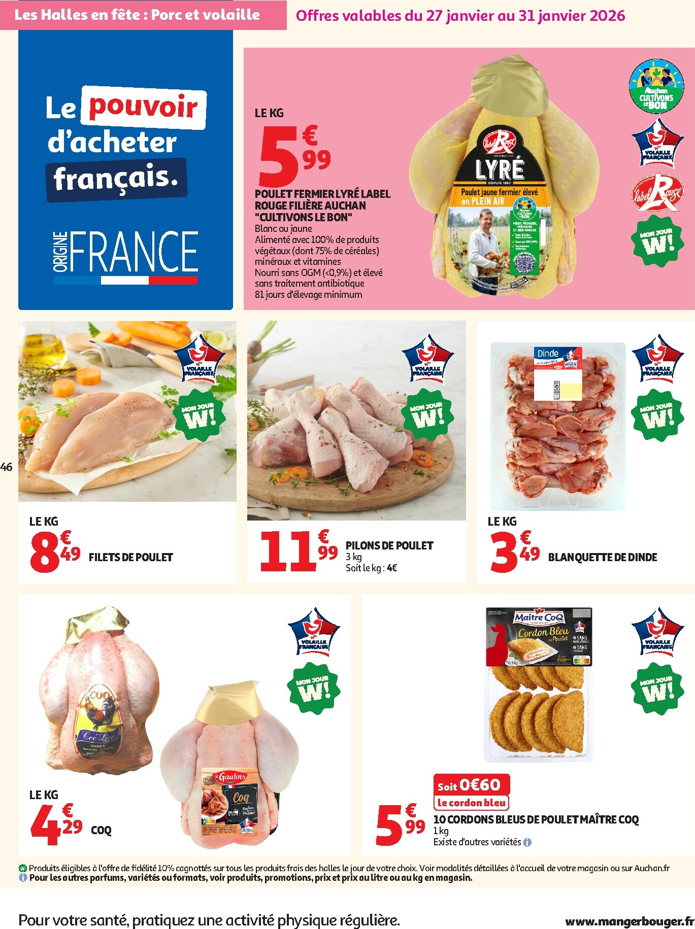 auchan - Catalogue Auchan - Tops produits, top prix valable du 27/01 au 08/02 - page: 46