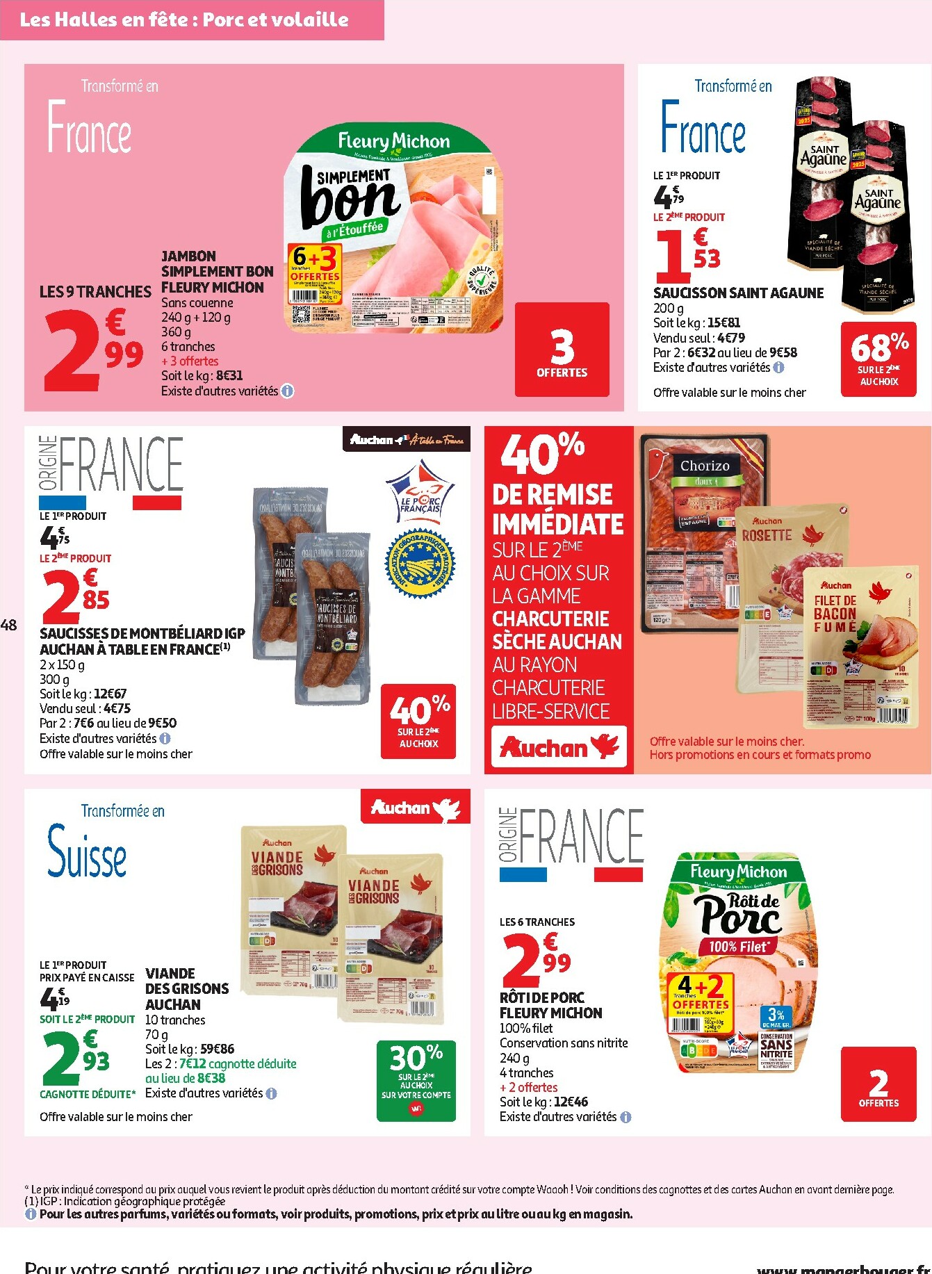 auchan - Catalogue Auchan - Tops produits, top prix valable du 27/01 au 08/02 - page: 48