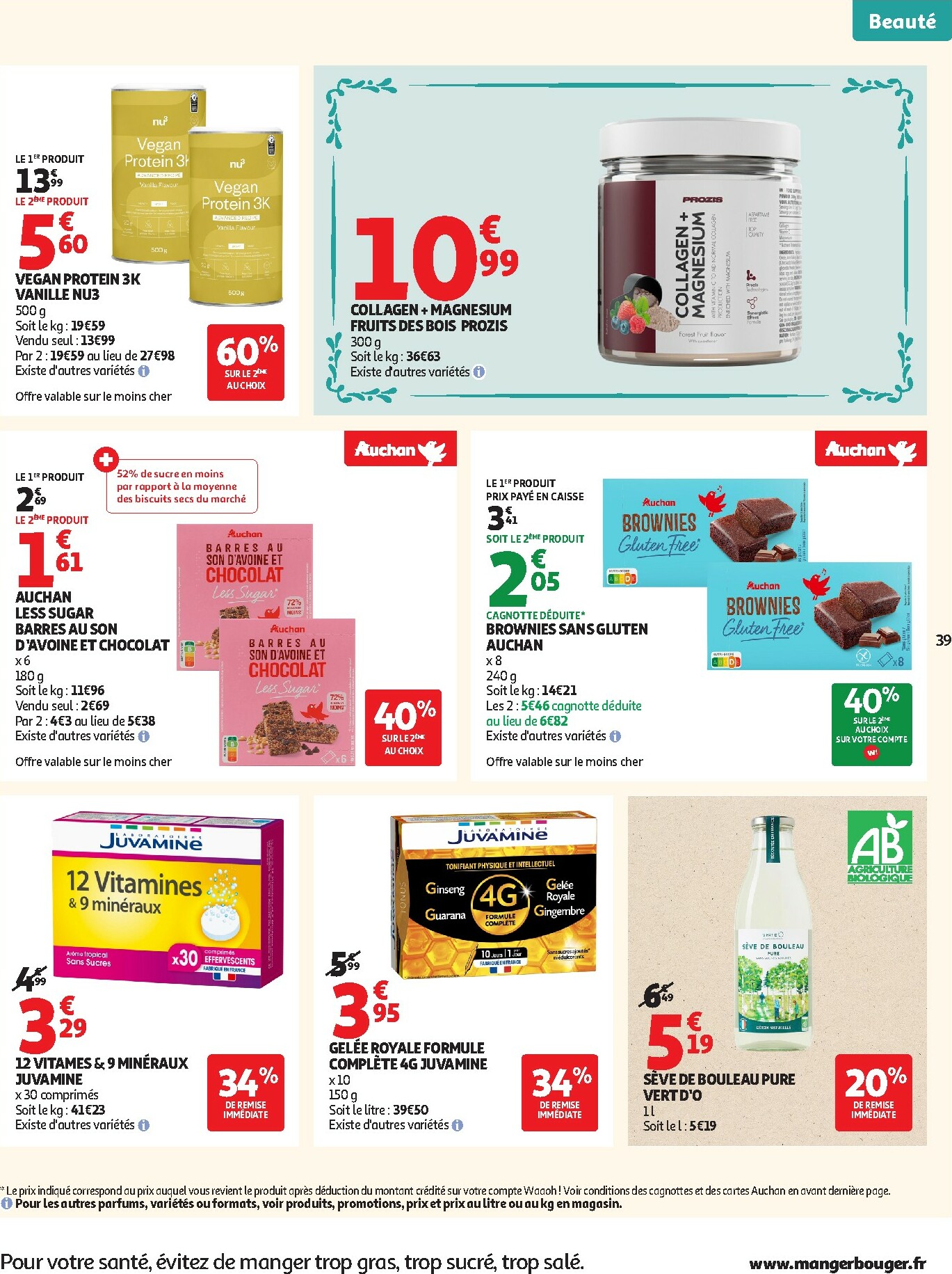 auchan - Catalogue Auchan - Tops produits, top prix valable du 27/01 au 08/02 - page: 39