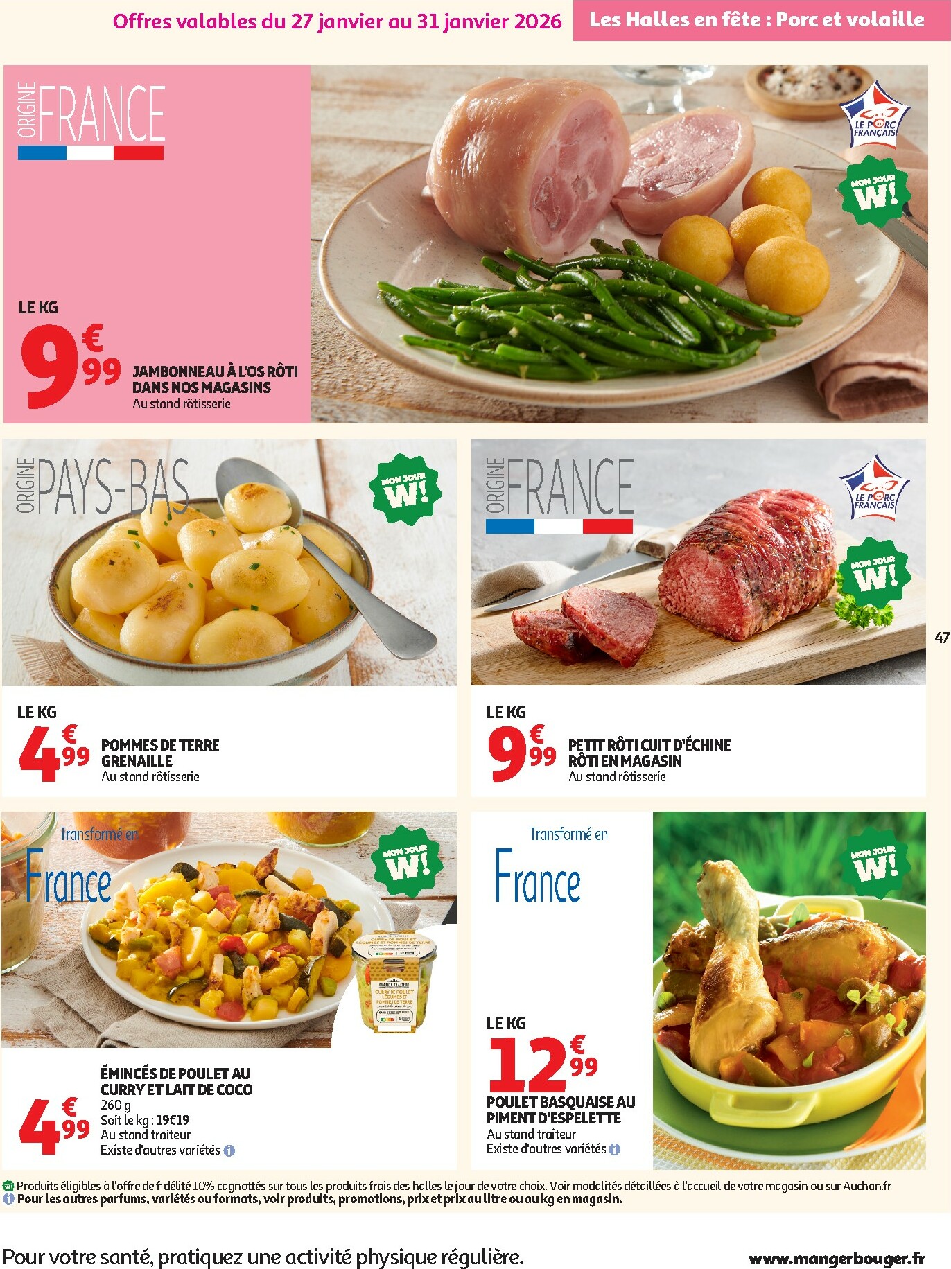 auchan - Catalogue Auchan - Tops produits, top prix valable du 27/01 au 08/02 - page: 47