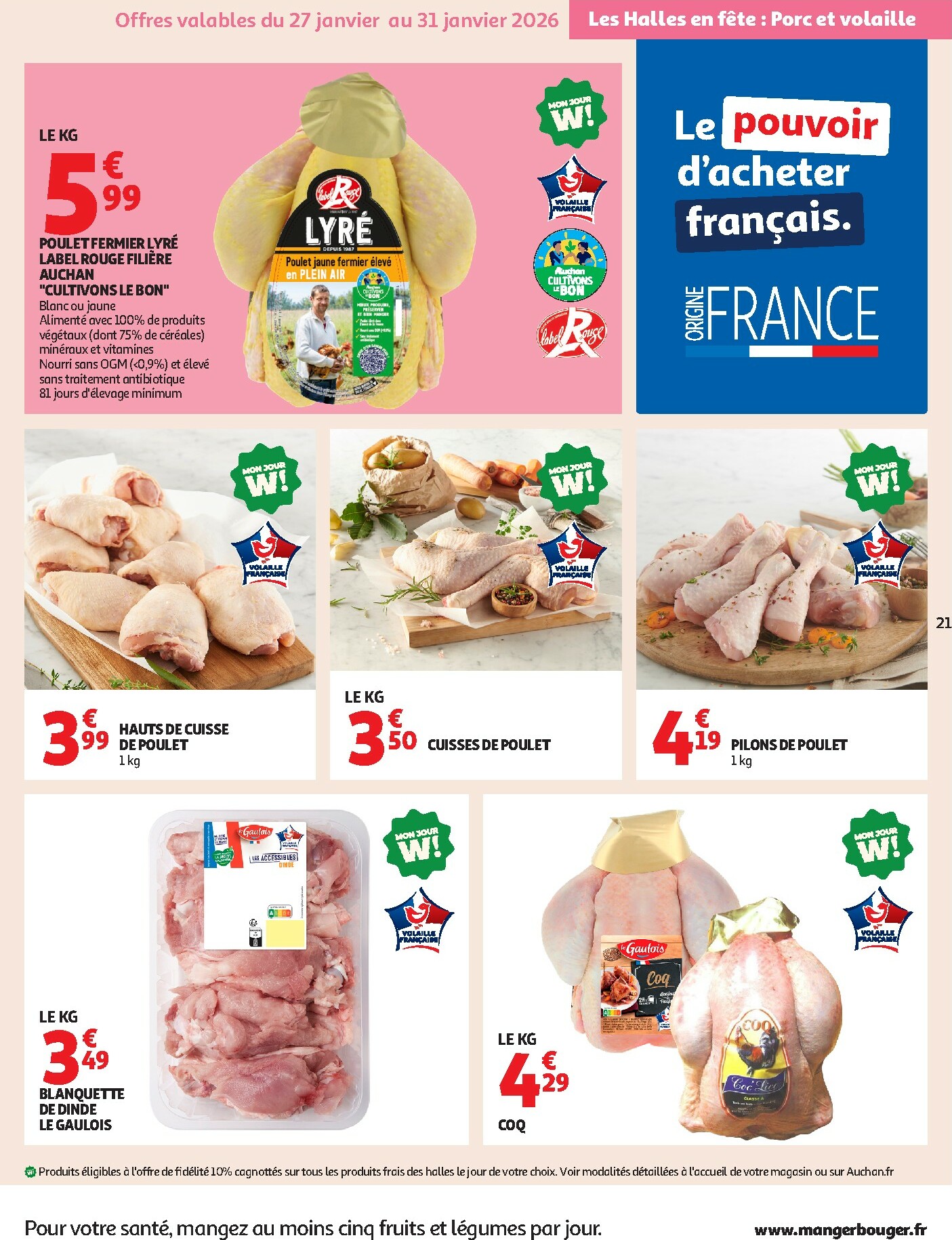auchan - Catalogue Auchan Supermarché - Tops produits super valable du 27/01 au 07/02 - page: 21