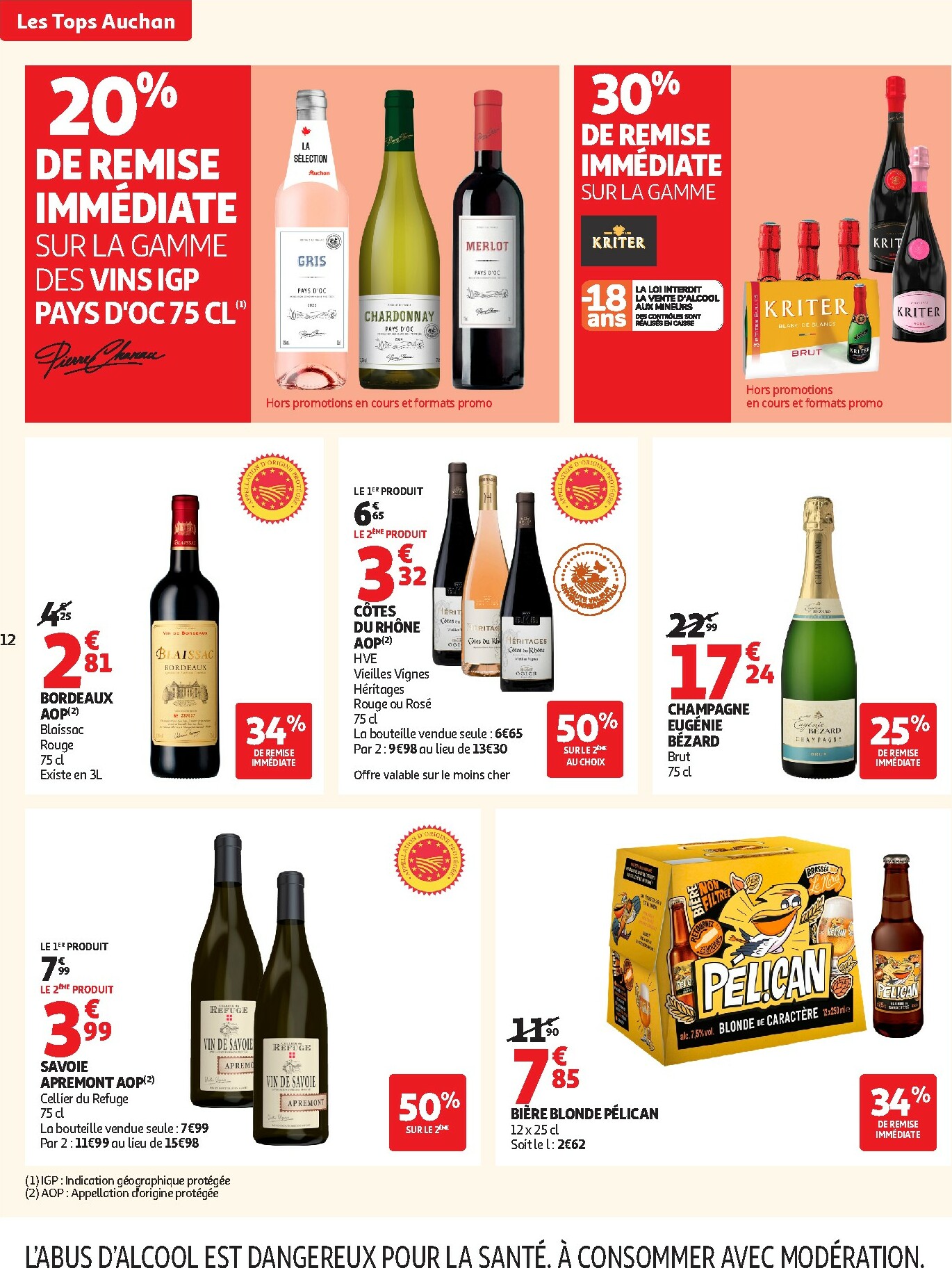 auchan - Catalogue Auchan Supermarché - Tops produits super valable du 27/01 au 07/02 - page: 12