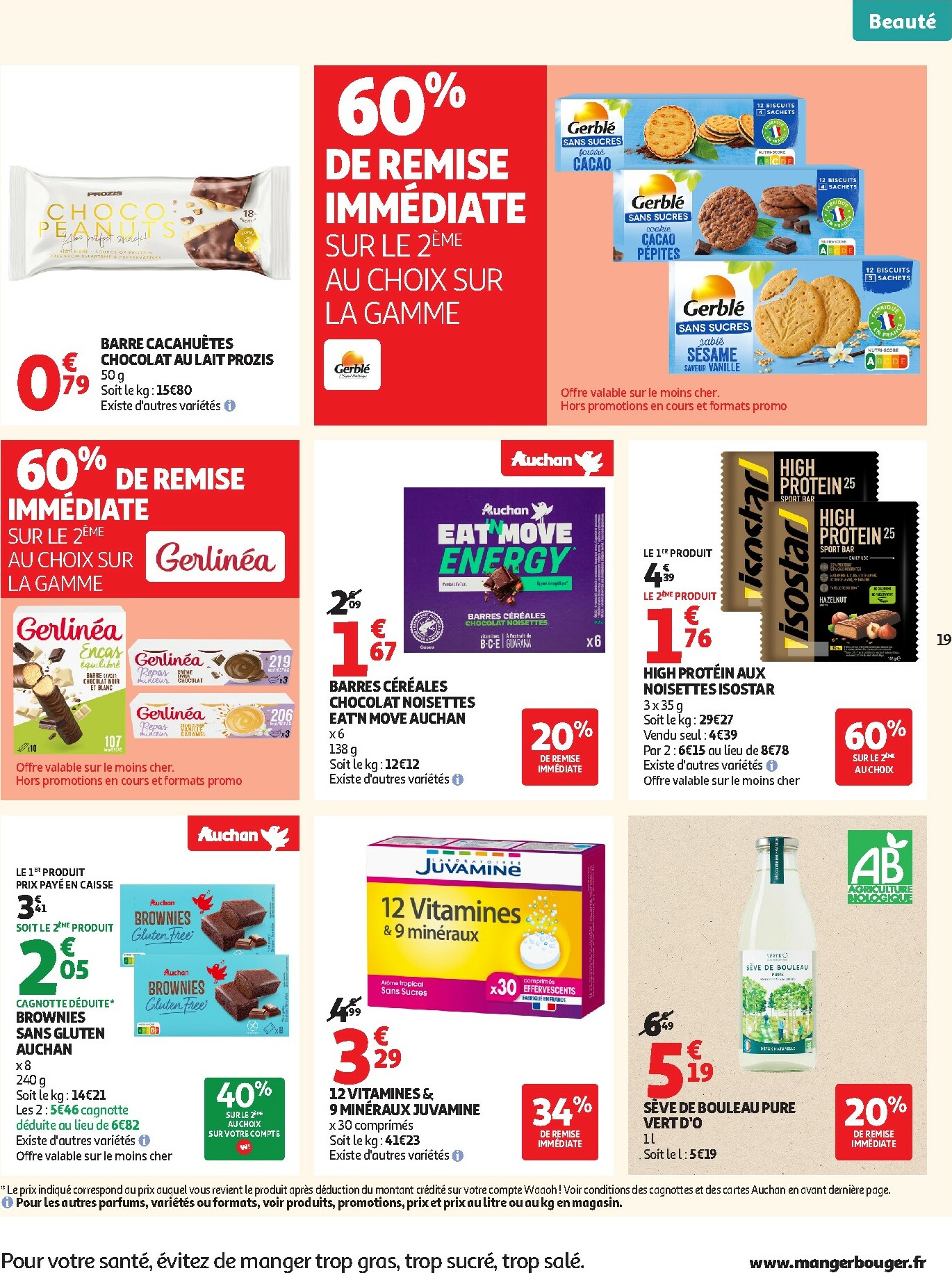 auchan - Catalogue Auchan Supermarché - Tops produits super valable du 27/01 au 07/02 - page: 19