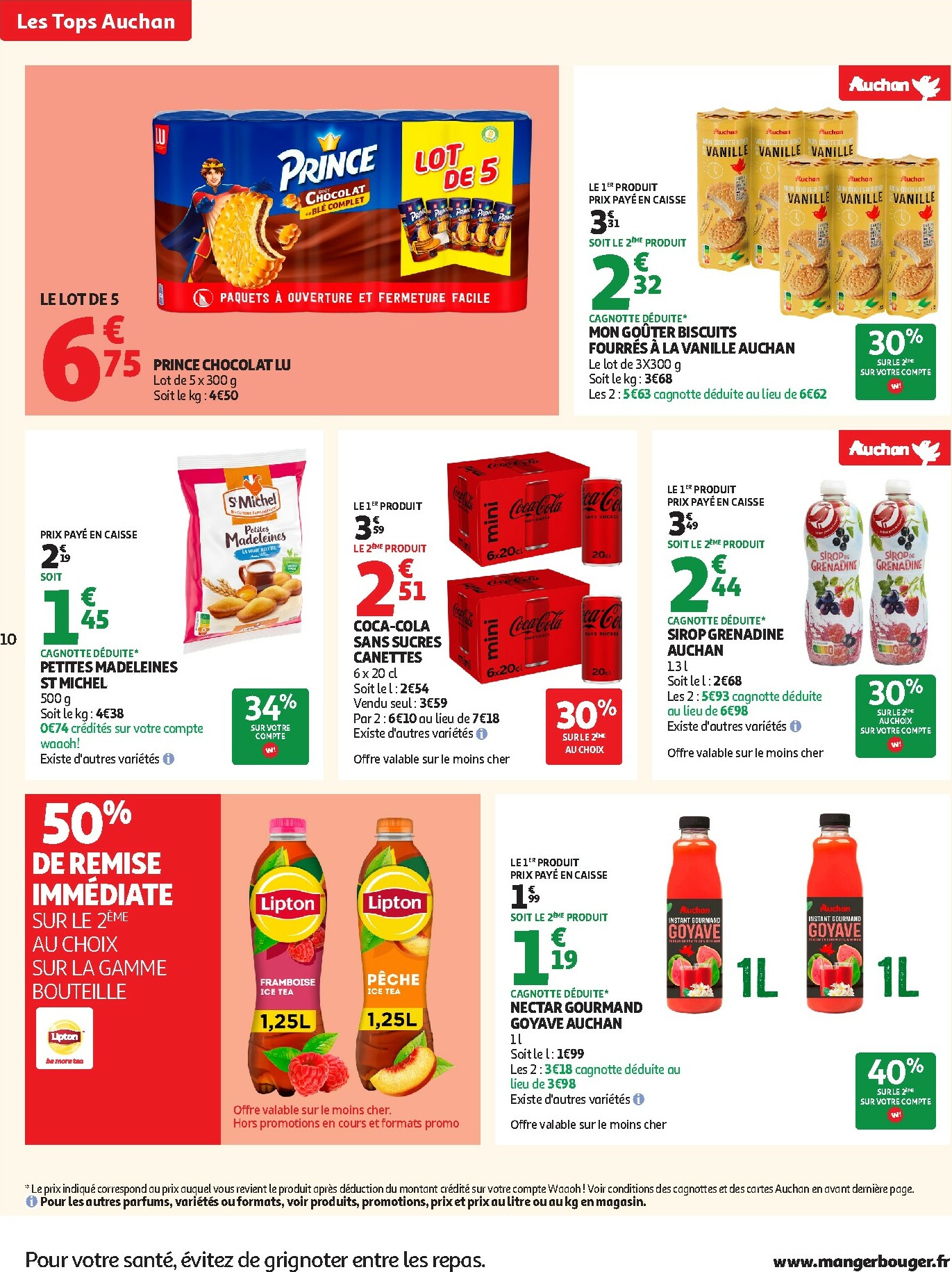 auchan - Catalogue Auchan Supermarché - Tops produits super valable du 27/01 au 07/02 - page: 10