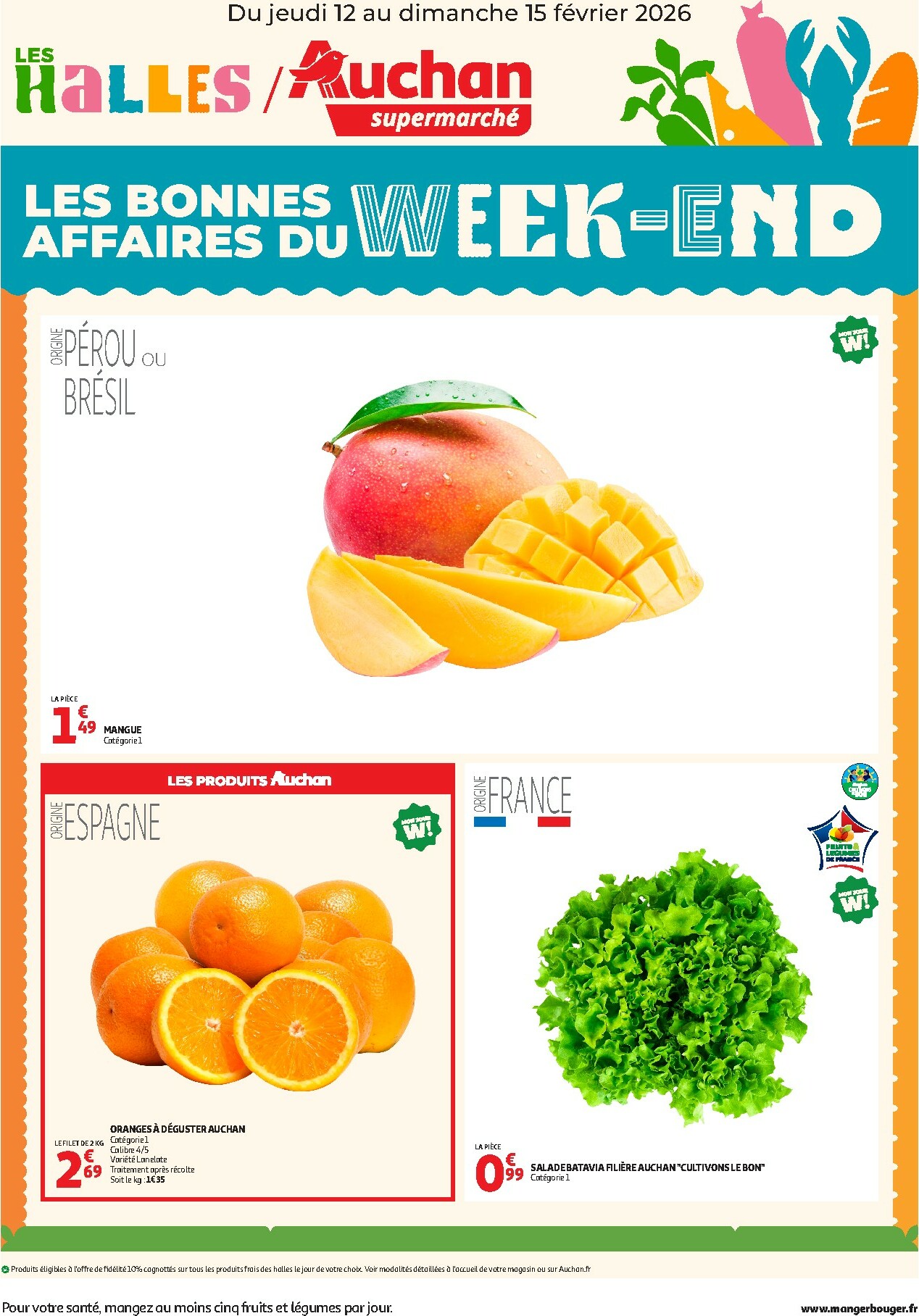 auchan - Catalogue Auchan Supermarché - Les bons plans du week-end dans votre super valable du 12/02/2026 au 15/02/2026