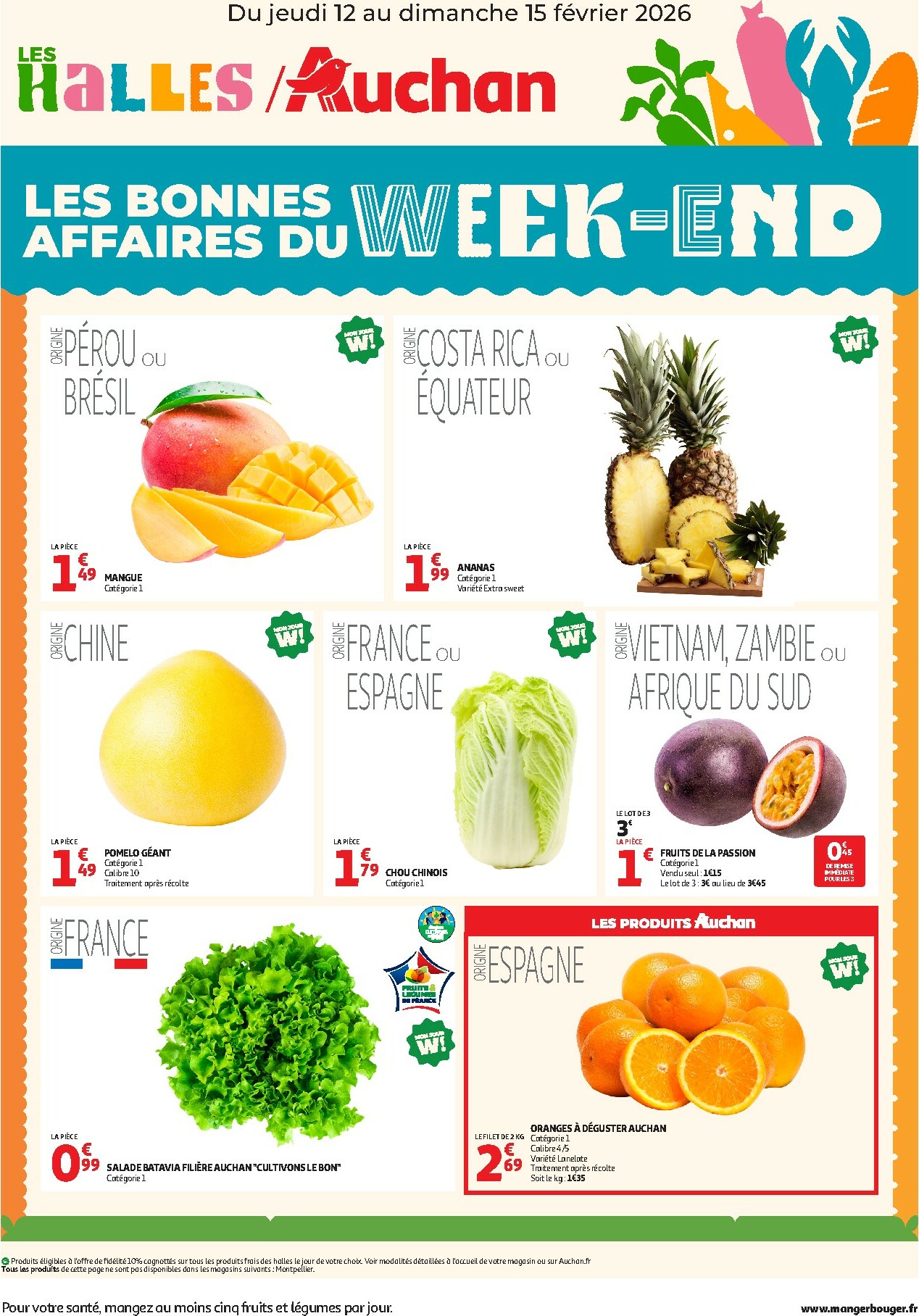 auchan - Catalogue Auchan - Les bons plans du week-end dans votre hyper valable du 12/02/2026 au 15/02/2026
