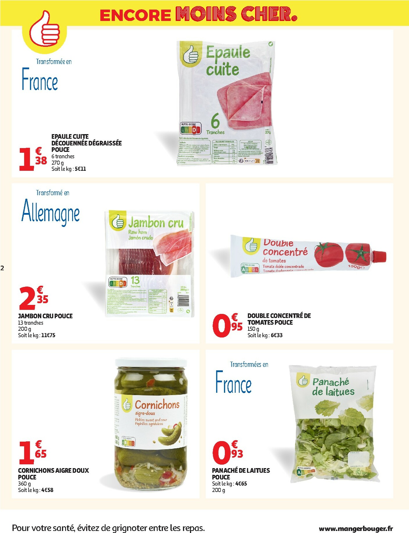 auchan - Catalogue Auchan Supermarché - Marque Pouce supers valable du 17/02/2026 au 28/02/2026 - page: 2