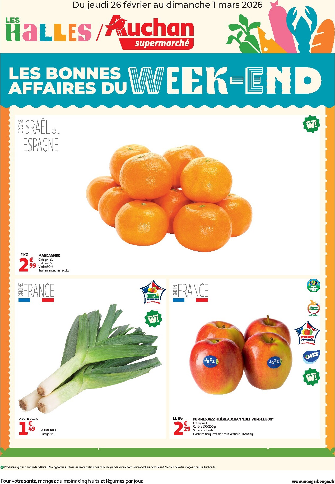 auchan - Catalogue Auchan - Les bons plans du week-end dans votre super valable du 26/02/2026 au 01/03/2026