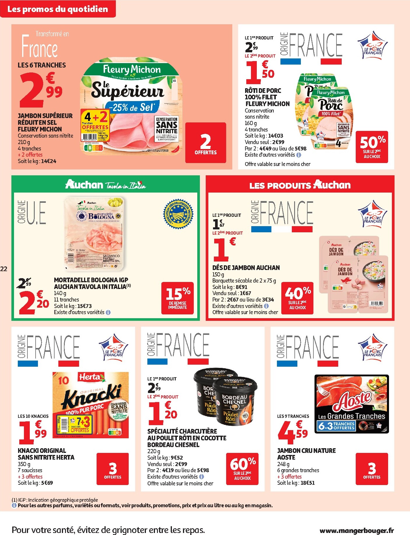 auchan - Current Auchan Supermarché - 25 jours leaflet valid from du mardi 21/04/2026 to du samedi 02/05/2026 - page: 22