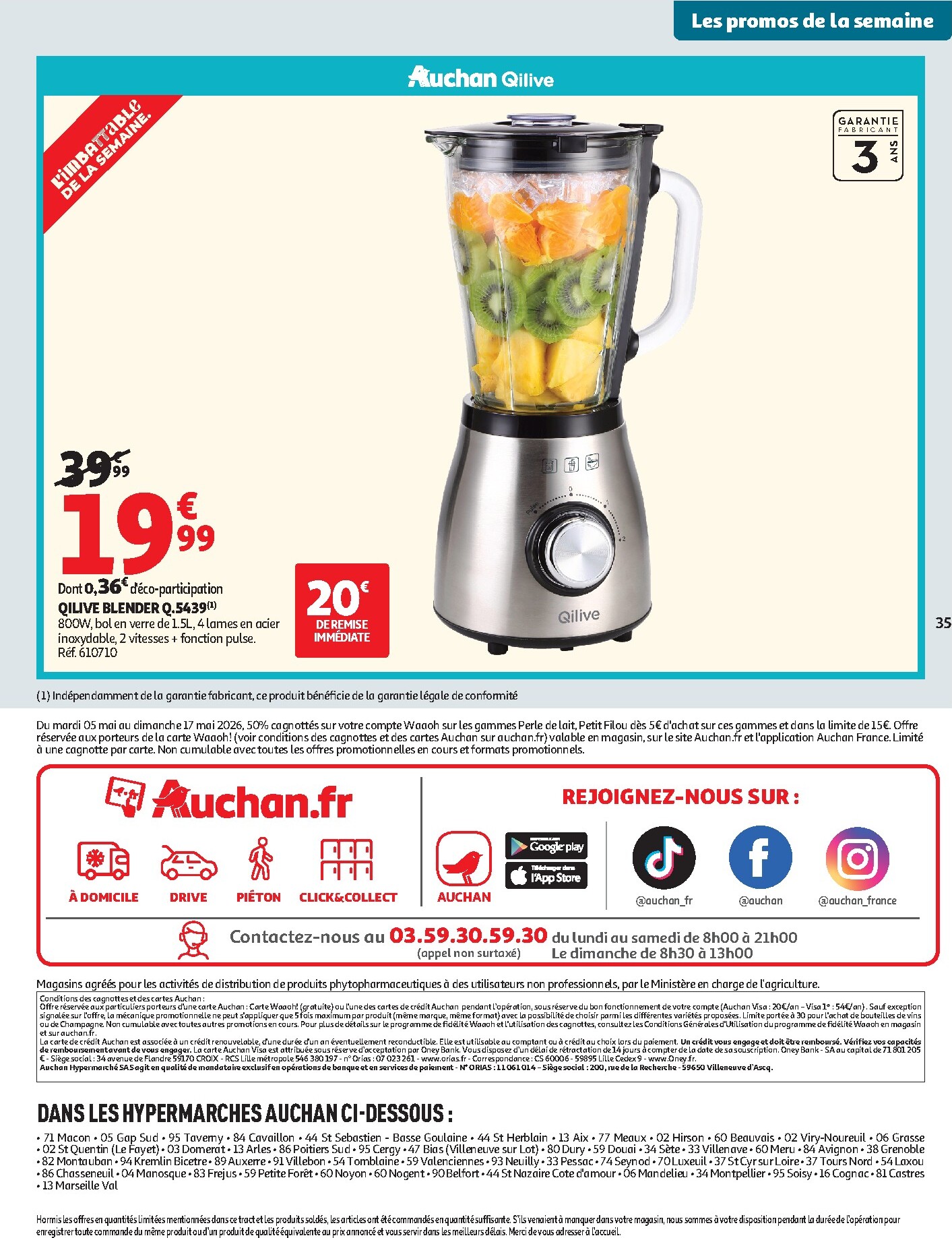 auchan - Flyer Auchan - Produits laitiers pour la semaine prochaine du du mardi 05/05/2026 au du dimanche 17/05/2026 - page: 35