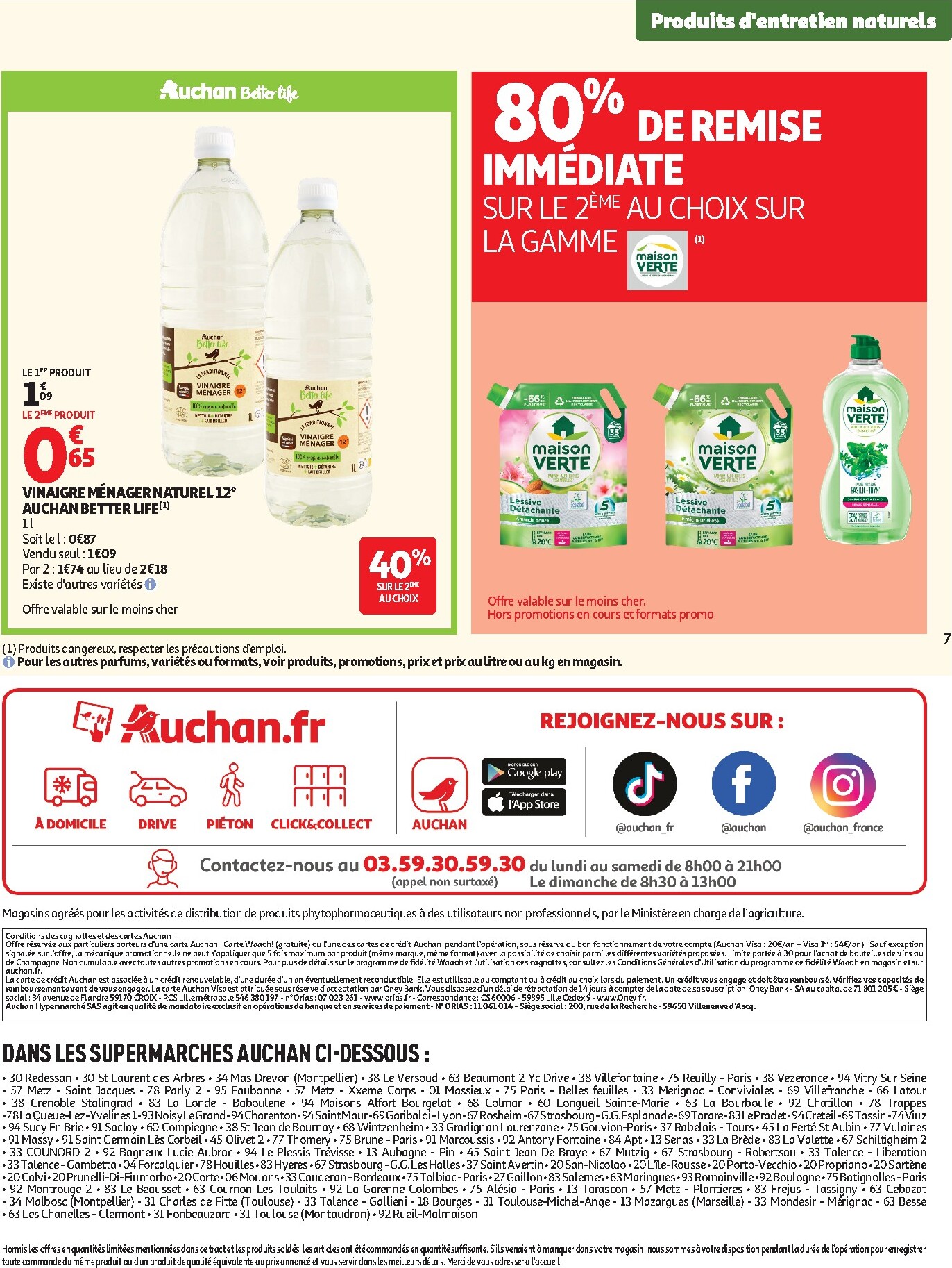 auchan - Flyer Auchan Supermarché - Sélection bio pour la semaine prochaine du du mardi 05/05/2026 au du samedi 16/05/2026 - page: 7